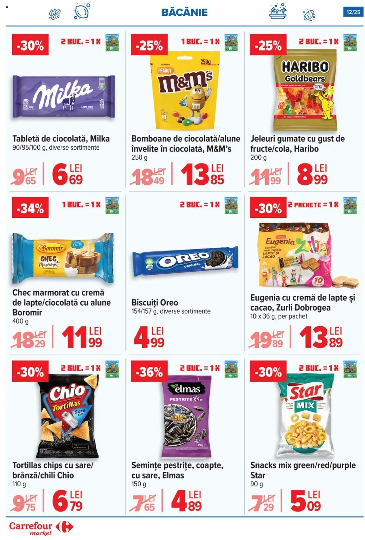 Catalog Carrefour 17 - 29 Septembrie 2025 | Pagina 12 | Produse: Cremă, Tortillas, Biscuiți, Sare