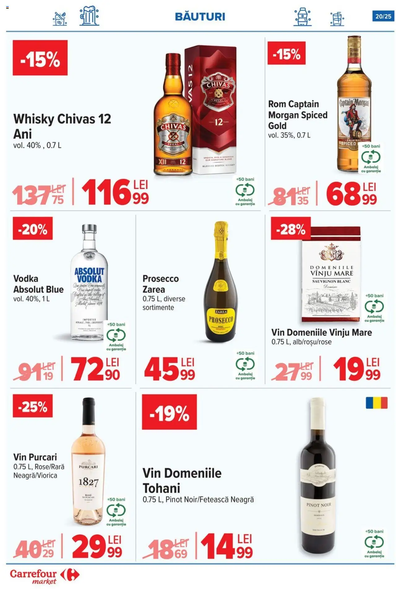Catalog Carrefour 17 - 29 Septembrie 2025 | Pagina 20 | Produse: Prosecco, Vin, Rom, Vodka