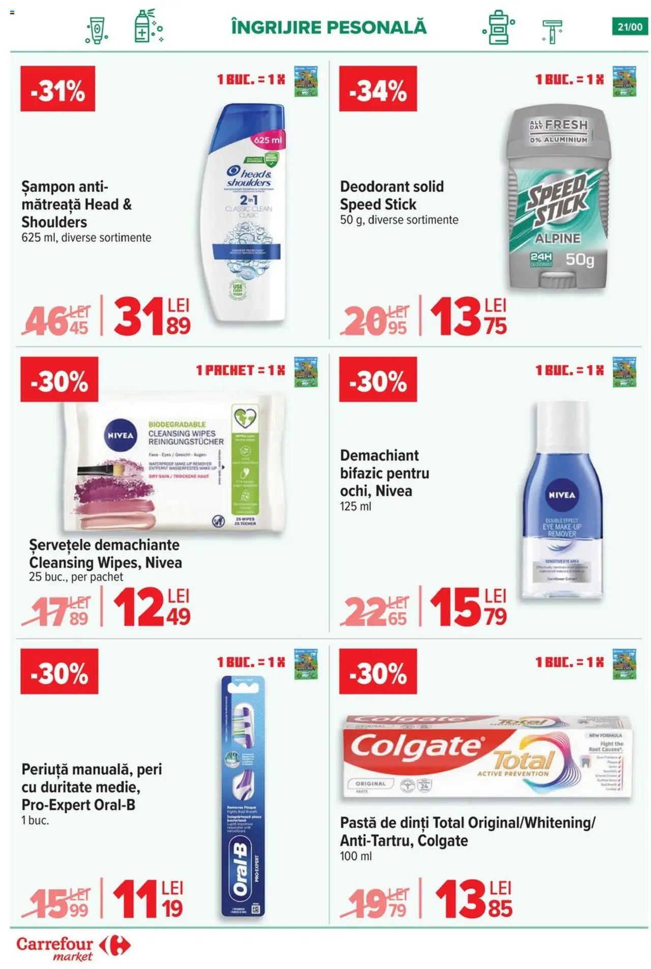 Catalog Carrefour 17 - 29 Septembrie 2025 | Pagina 21 | Produse: Pomelo, Demachiant, Deodorant, Șervețele demachiante