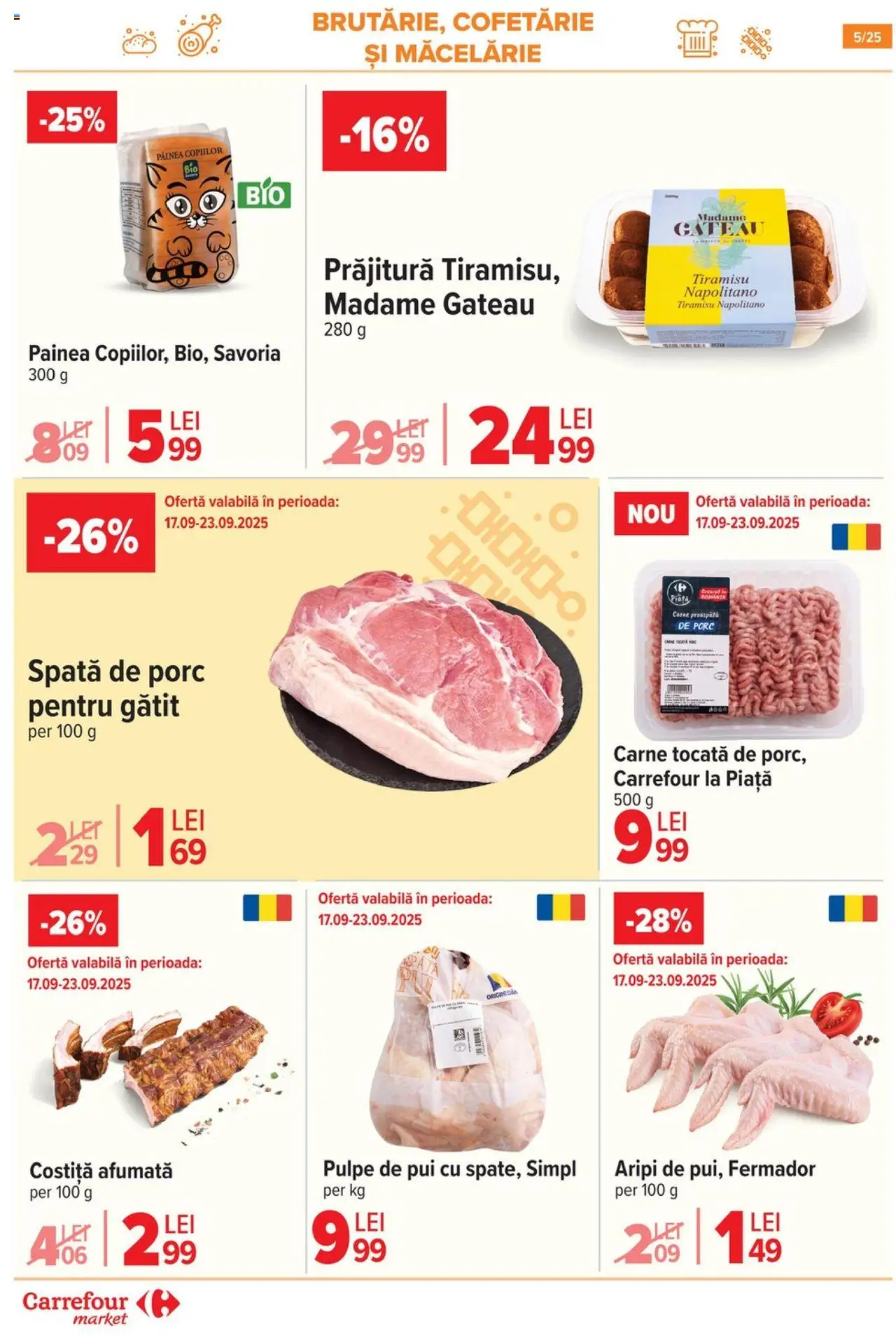 Catalog Carrefour 17 - 29 Septembrie 2025 | Pagina 5 | Produse: Hacıyatmaz Kedi Oyuncağı, Prăjitură, Tiramisu, Carne tocată