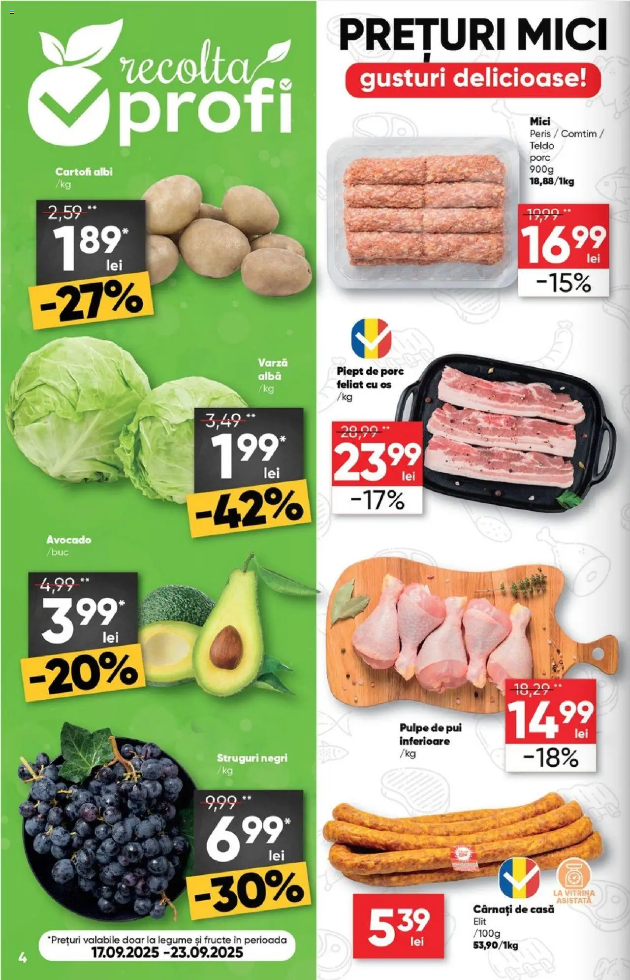 Catalog Profi 17 - 29 Septembrie 2025 | Pagina 4 | Produse: Varză, Mici, Avocado, Cartofi