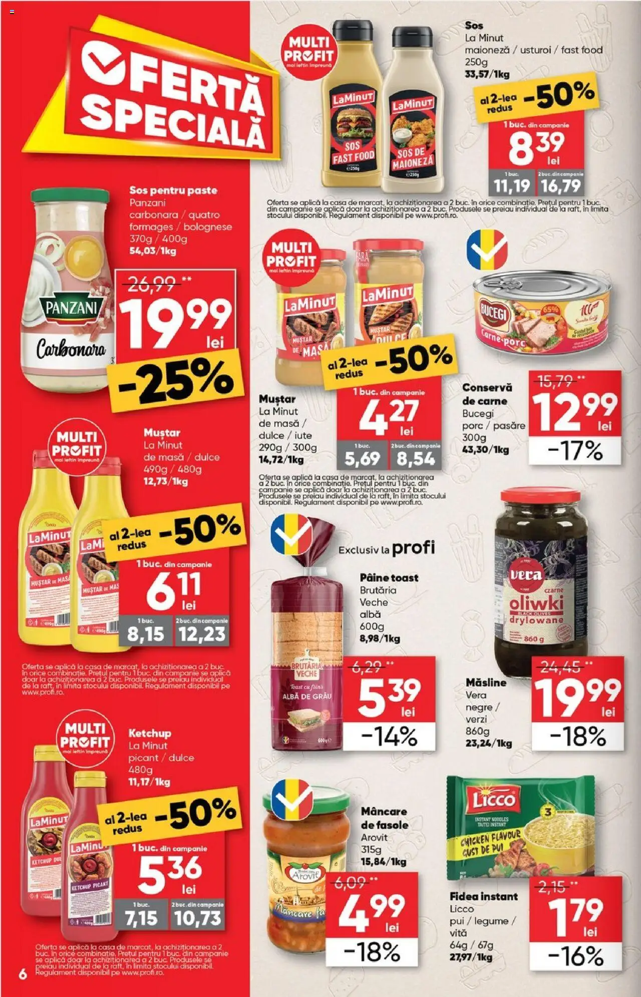 Catalog Profi 17 - 29 Septembrie 2025 | Pagina 6 | Produse: Hacıyatmaz Kedi Oyuncağı, Măsline, Muștar, Sos