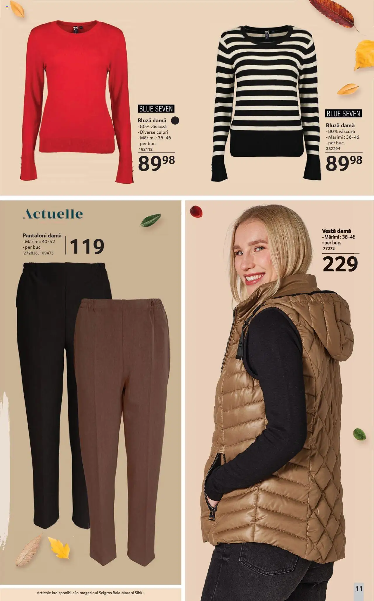 Catalog Selgros 19 Septembrie - 15 Octombrie 2025 | Pagina 11 | Produse: Bluză, Vestă, Pantaloni