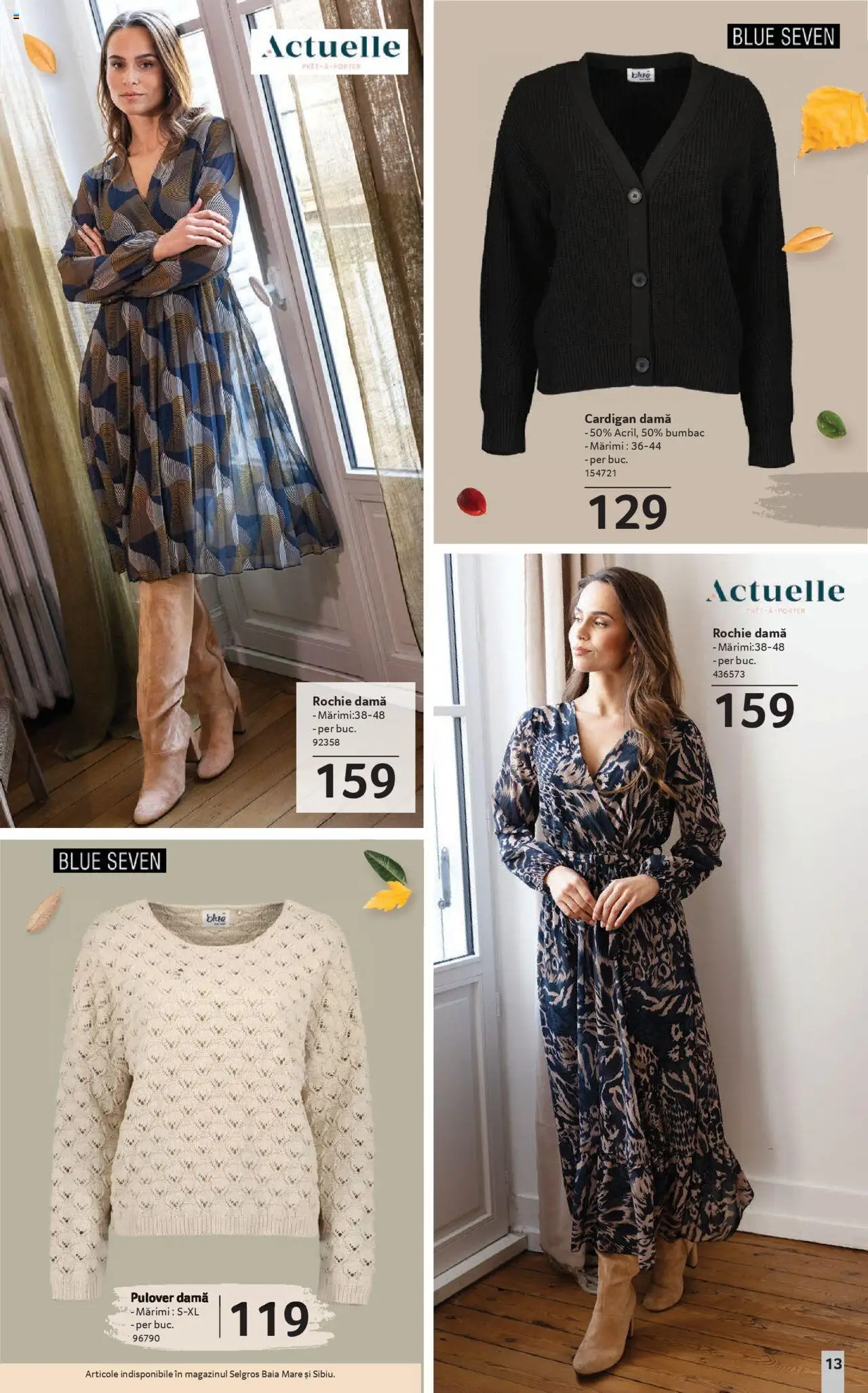 Catalog Selgros 19 Septembrie - 15 Octombrie 2025 | Pagina 13 | Produse: Cardigan, Rochie, Pulover