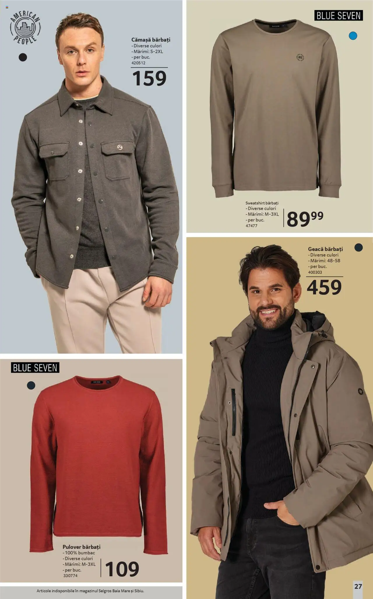 Catalog Selgros 19 Septembrie - 15 Octombrie 2025 | Pagina 27 | Produse: Pulover, Geacă