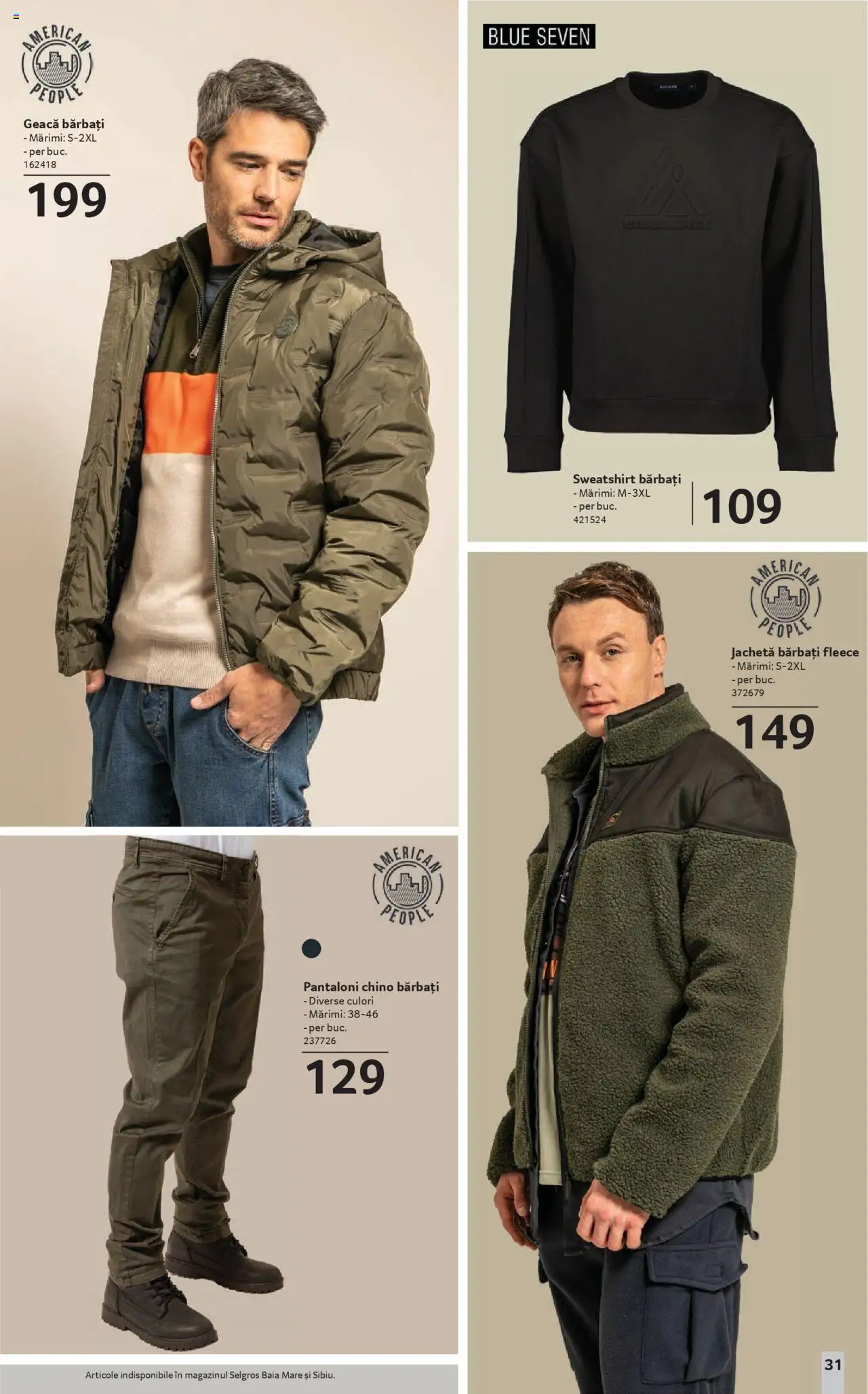 Catalog Selgros 19 Septembrie - 15 Octombrie 2025 | Pagina 31 | Produse: Jachetă, Geacă, Pantaloni