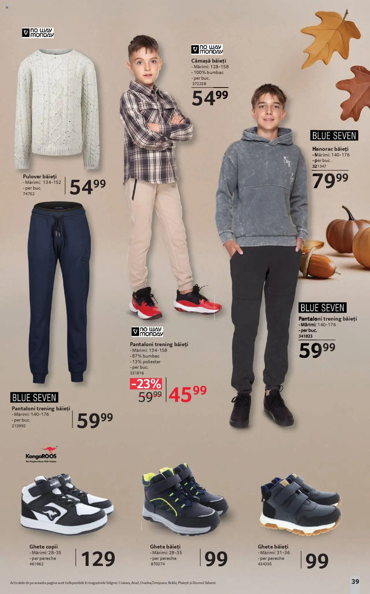 Catalog Selgros 19 Septembrie - 15 Octombrie 2025 | Pagina 39 | Produse: Trening, Pulover, Pantaloni, Keşe
