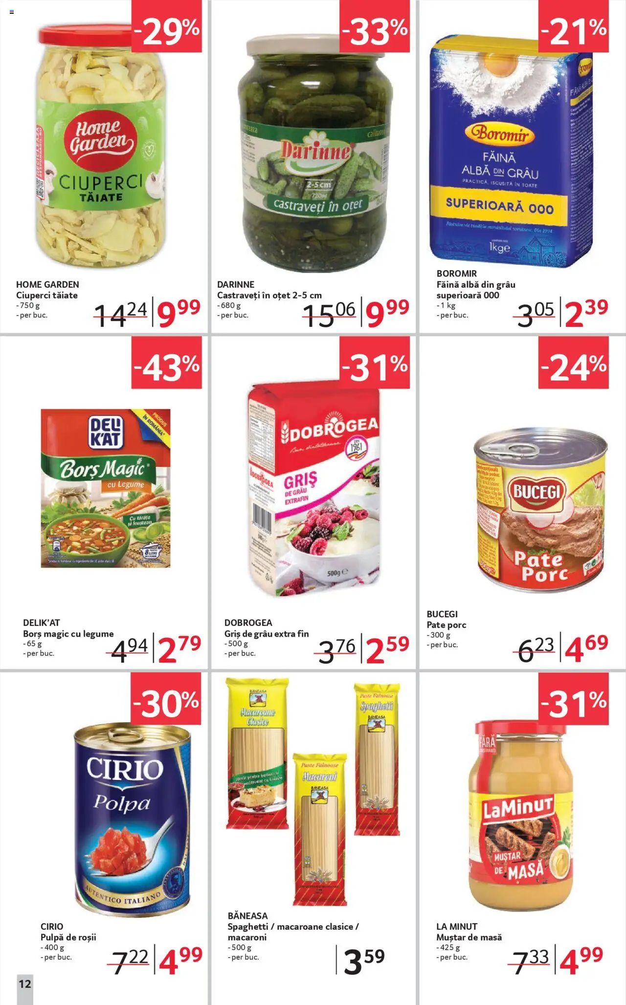 Catalog Selgros 19 Septembrie - 1 Octombrie 2025 | Pagina 12 | Produse: Pate, Ciuperci, Paste, Legume