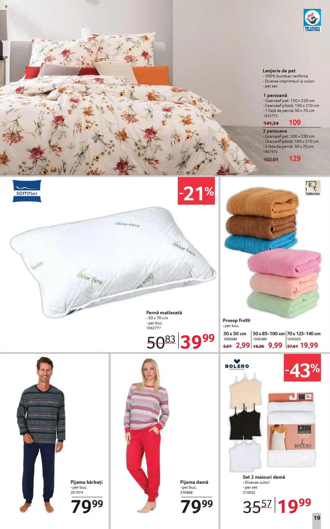 Catalog Selgros 19 Septembrie - 1 Octombrie 2025 | Pagina 19 | Produse: Lenjerie de pat, Pernă, Pilotă, Față de pernă