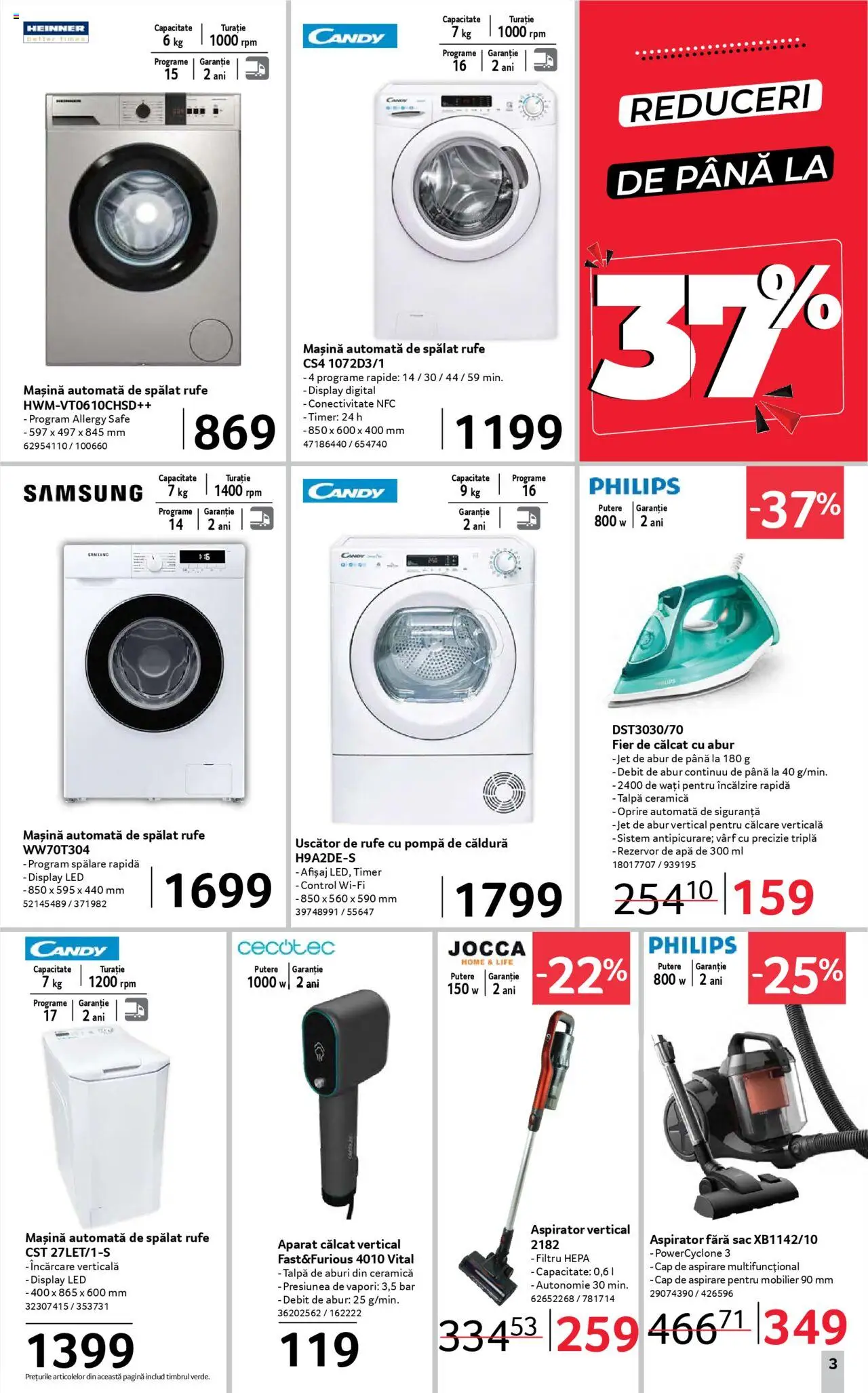 Catalog Selgros 19 Septembrie - 1 Octombrie 2025 | Pagina 3 | Produse: Fier de călcat, Uscător, Babak, Apă
