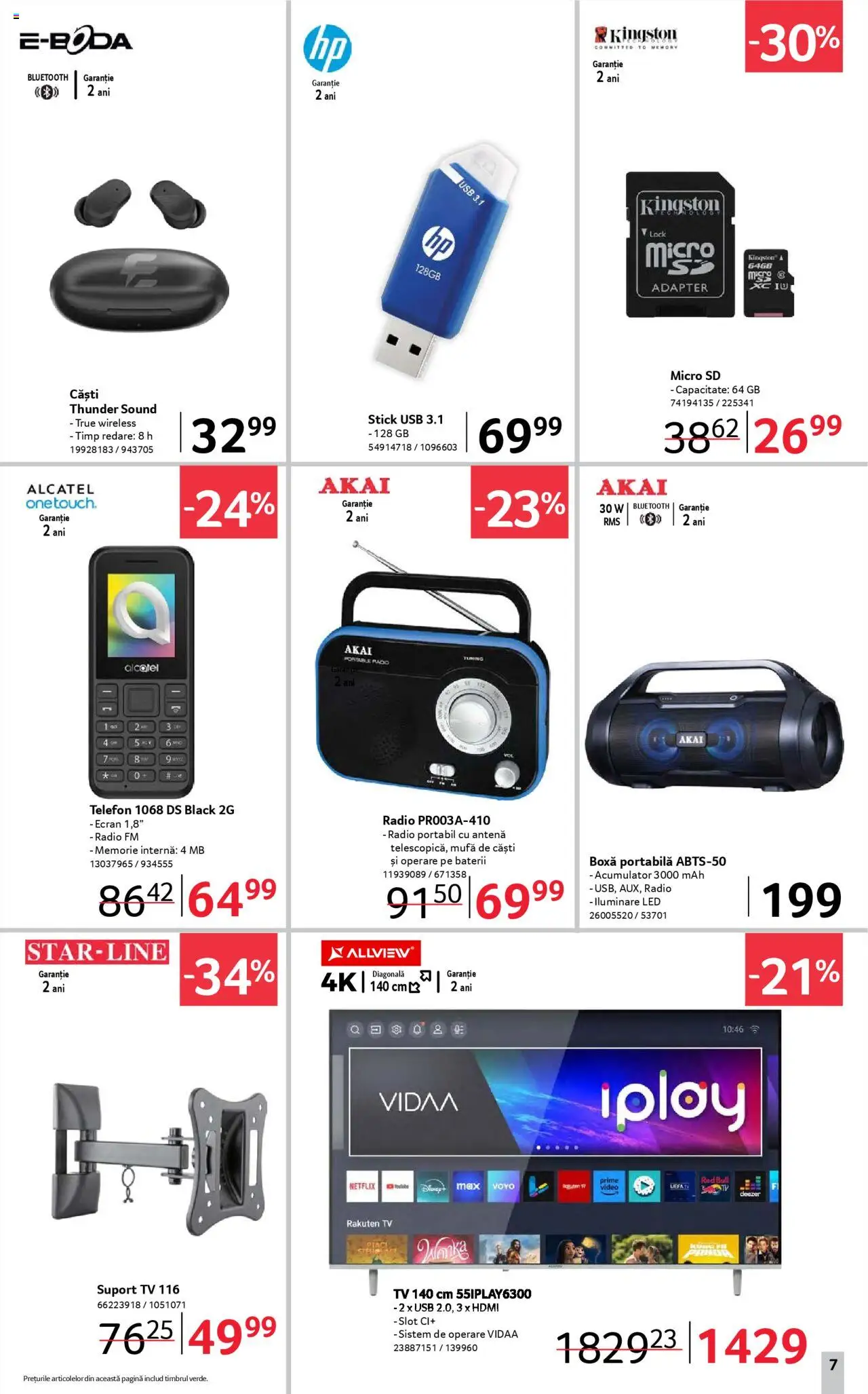 Catalog Selgros 19 Septembrie - 1 Octombrie 2025 | Pagina 7 | Produse: Video, Usb, Baterii, Boxă portabilă
