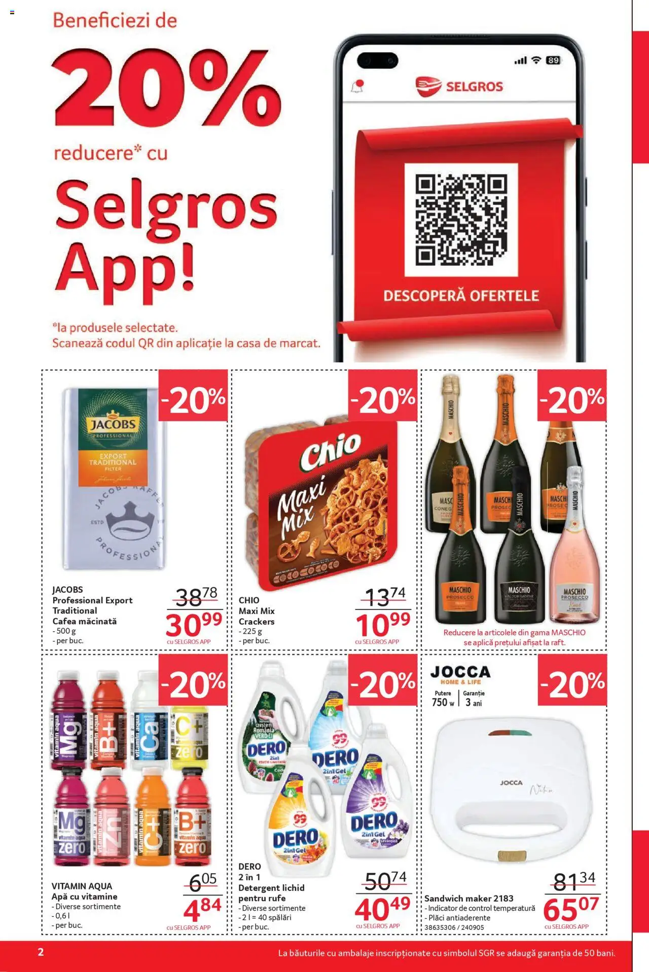 Catalog Selgros 19 Septembrie - 1 Octombrie 2025 | Pagina 2 | Produse: Raft, Prosecco, Cafea, Apă cu vitamine