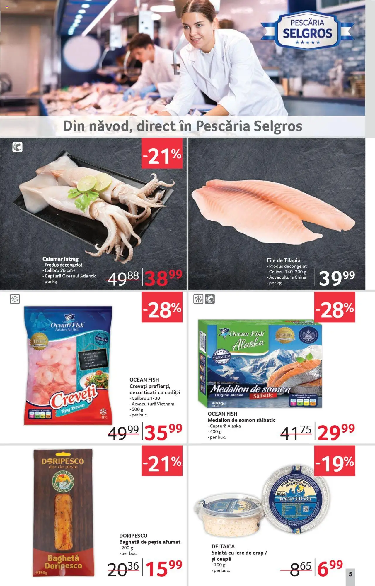 Catalog Selgros 19 Septembrie - 1 Octombrie 2025 | Pagina 5 | Produse: Masaüstü kılıfı, Pește, Salată, Ceapă
