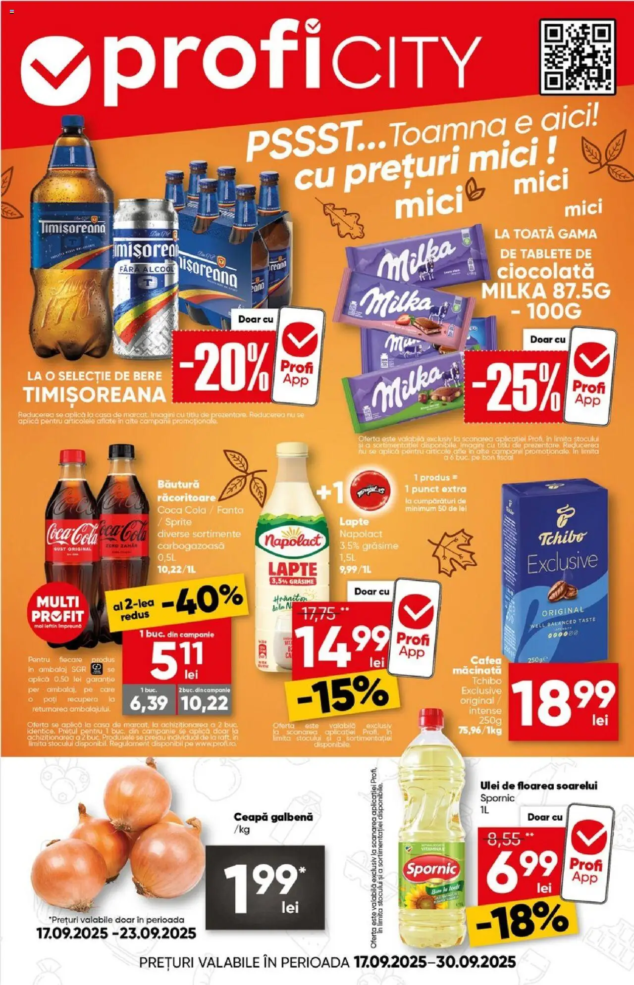 Catalog Profi 17 - 29 Septembrie 2025 | Pagina 1 | Produse: Mici, Ciocolată, Bere, Ceapă