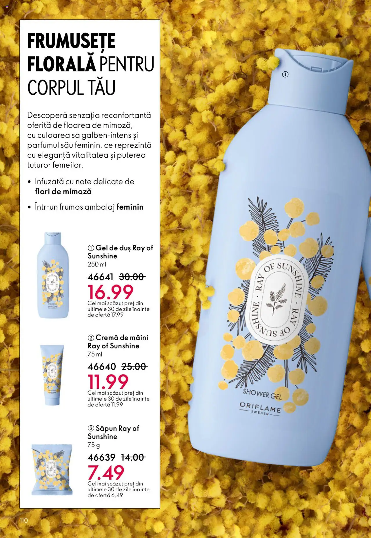 Catalog Oriflame 22 Octombrie - 10 Noiembrie 2025 | Pagina 110 | Produse: Duș, Cremă, Cremă de mâini, Săpun