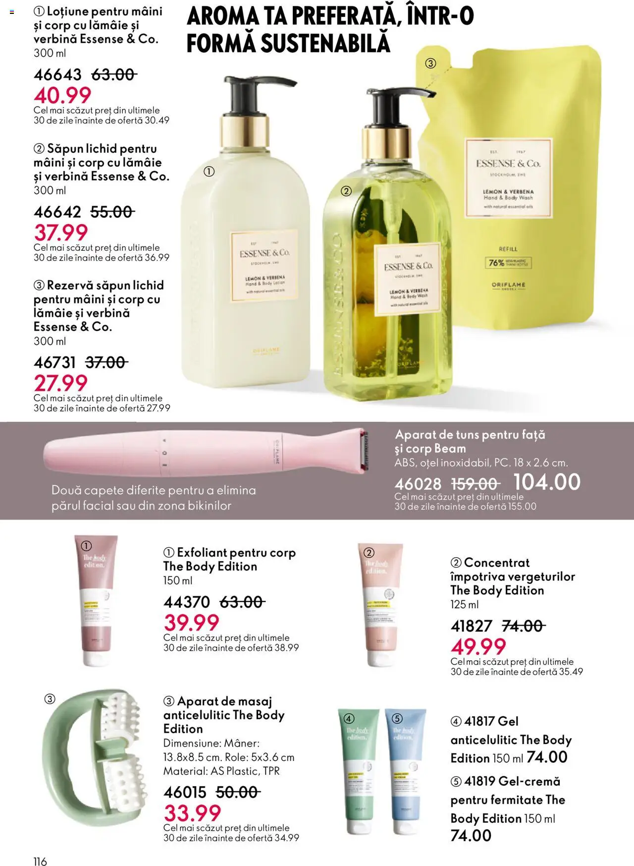 Catalog Oriflame 22 Octombrie - 10 Noiembrie 2025 | Pagina 116 | Produse: Body, Role, Rezervă săpun, Lămâie