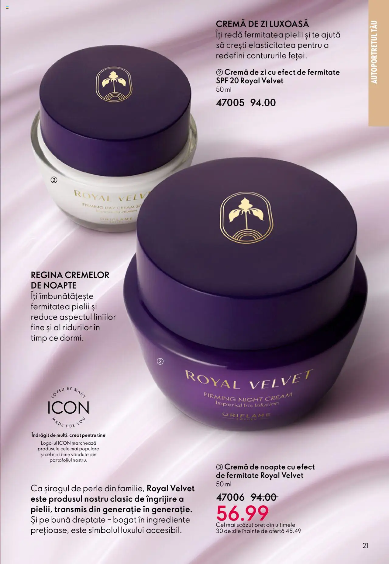 Catalog Oriflame 22 Octombrie - 10 Noiembrie 2025 | Pagina 21 | Produse: Cremă de zi, Cremă de noapte, Akrilik boya, Cremă