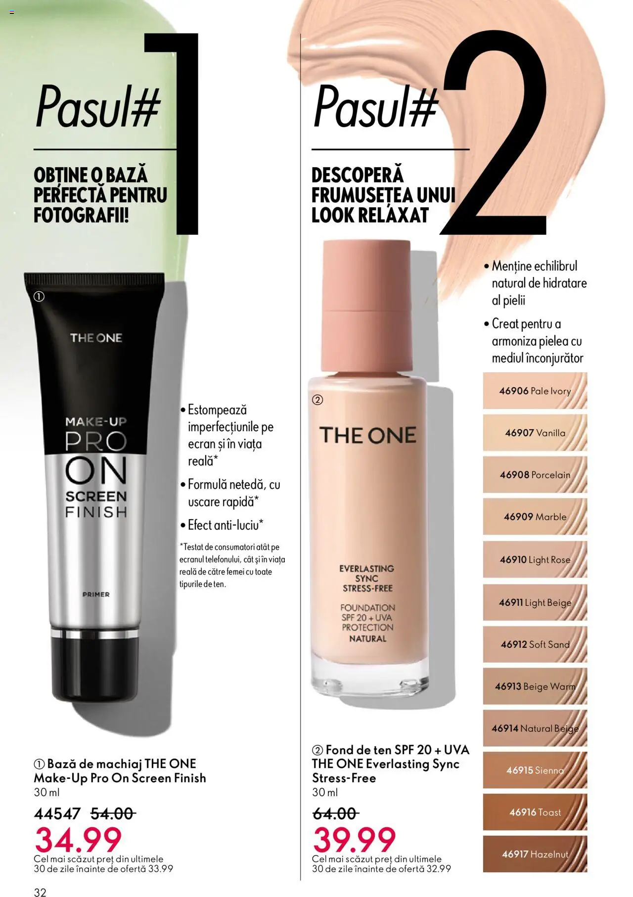 Catalog Oriflame 22 Octombrie - 10 Noiembrie 2025 | Pagina 32 | Produse: Fond de ten, Bază de machiaj, Machiaj
