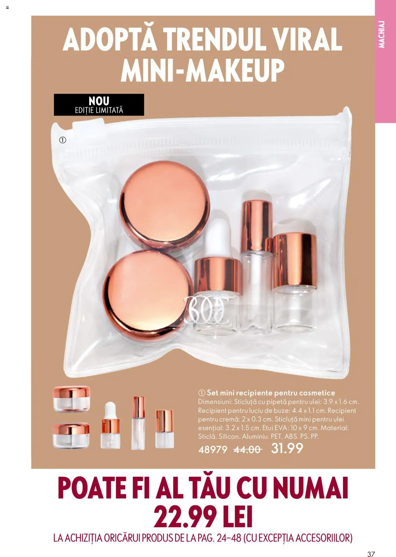 Catalog Oriflame 22 Octombrie - 10 Noiembrie 2025 | Pagina 37 | Produse: Machiaj, Recipiente, Cremă, Ulei