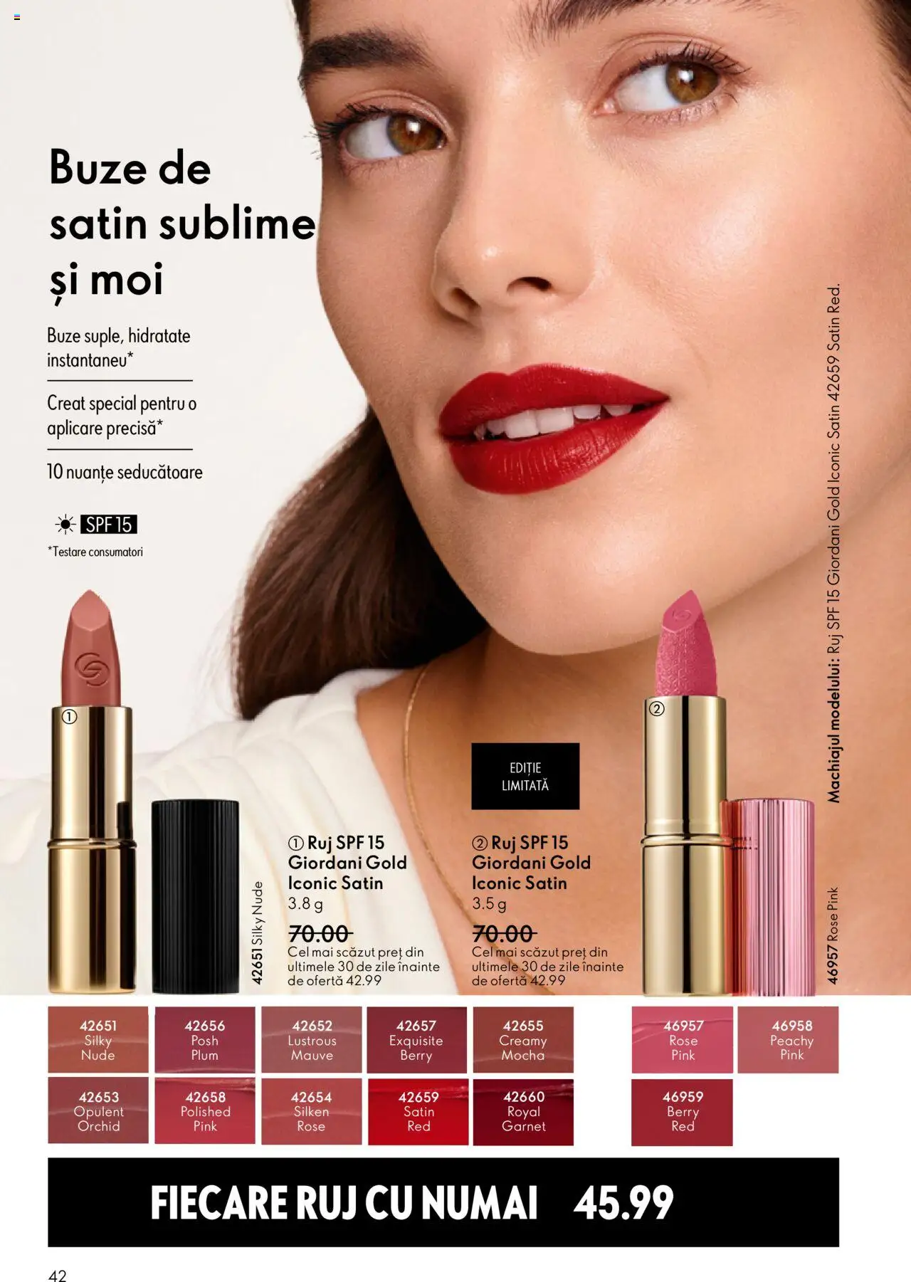 Catalog Oriflame 22 Octombrie - 10 Noiembrie 2025 | Pagina 42 | Produse: Ruj