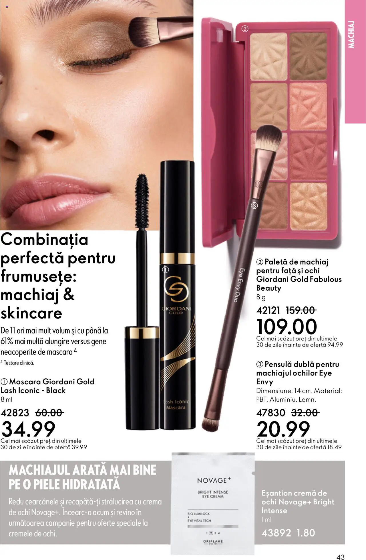 Catalog Oriflame 22 Octombrie - 10 Noiembrie 2025 | Pagina 43 | Produse: Şerit ödül, Machiaj, Mascara, Cremă