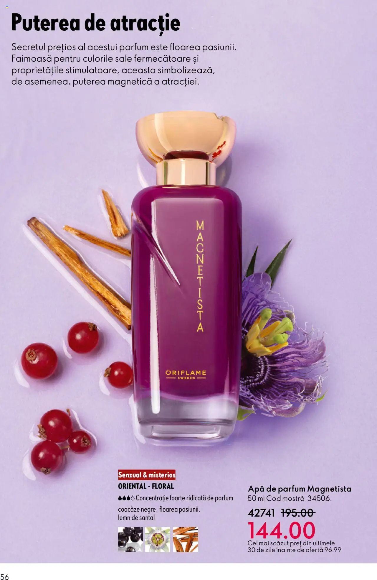 Catalog Oriflame 22 Octombrie - 10 Noiembrie 2025 | Pagina 56 | Produse: Apă de parfum, Parfum, Apă