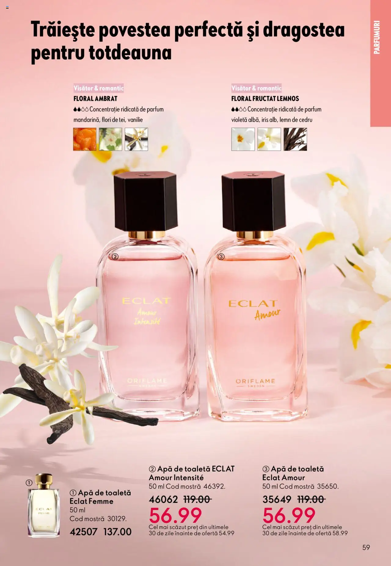 Catalog Oriflame 22 Octombrie - 10 Noiembrie 2025 | Pagina 59 | Produse: Toaletă, Parfum, Apă de toaletă, Apă