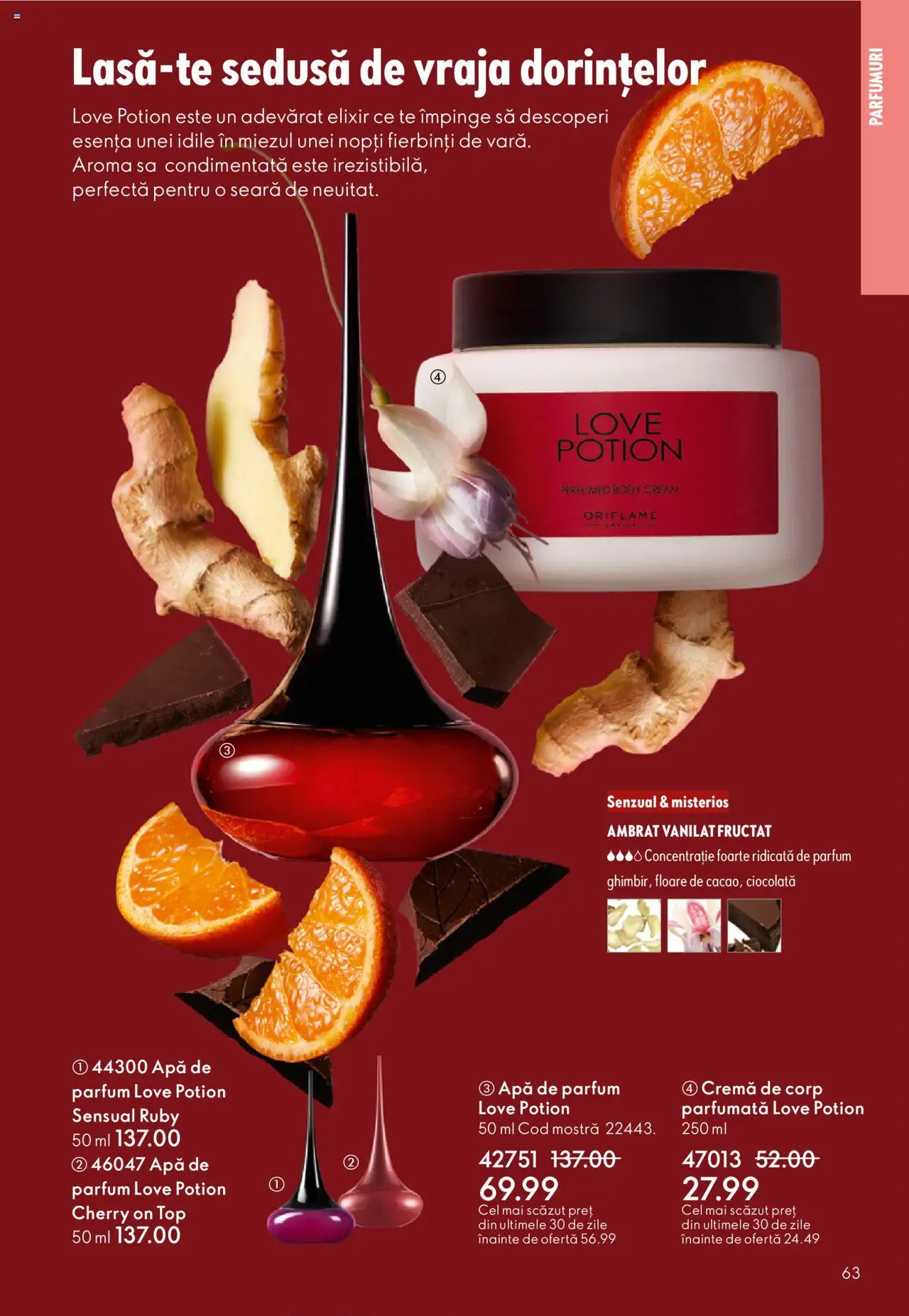 Catalog Oriflame 22 Octombrie - 10 Noiembrie 2025 | Pagina 63 | Produse: Apă de parfum, Top, Ciocolată, Cremă de corp