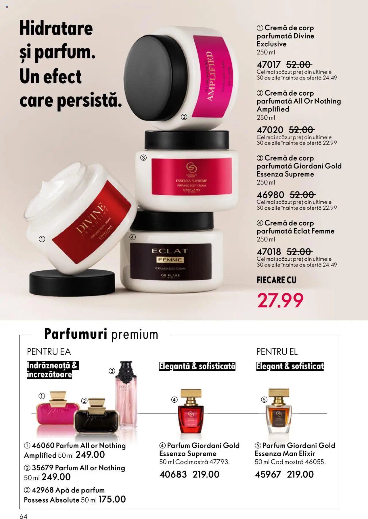 Catalog Oriflame 22 Octombrie - 10 Noiembrie 2025 | Pagina 64 | Produse: Body, Parfum, Cremă, Cremă de corp