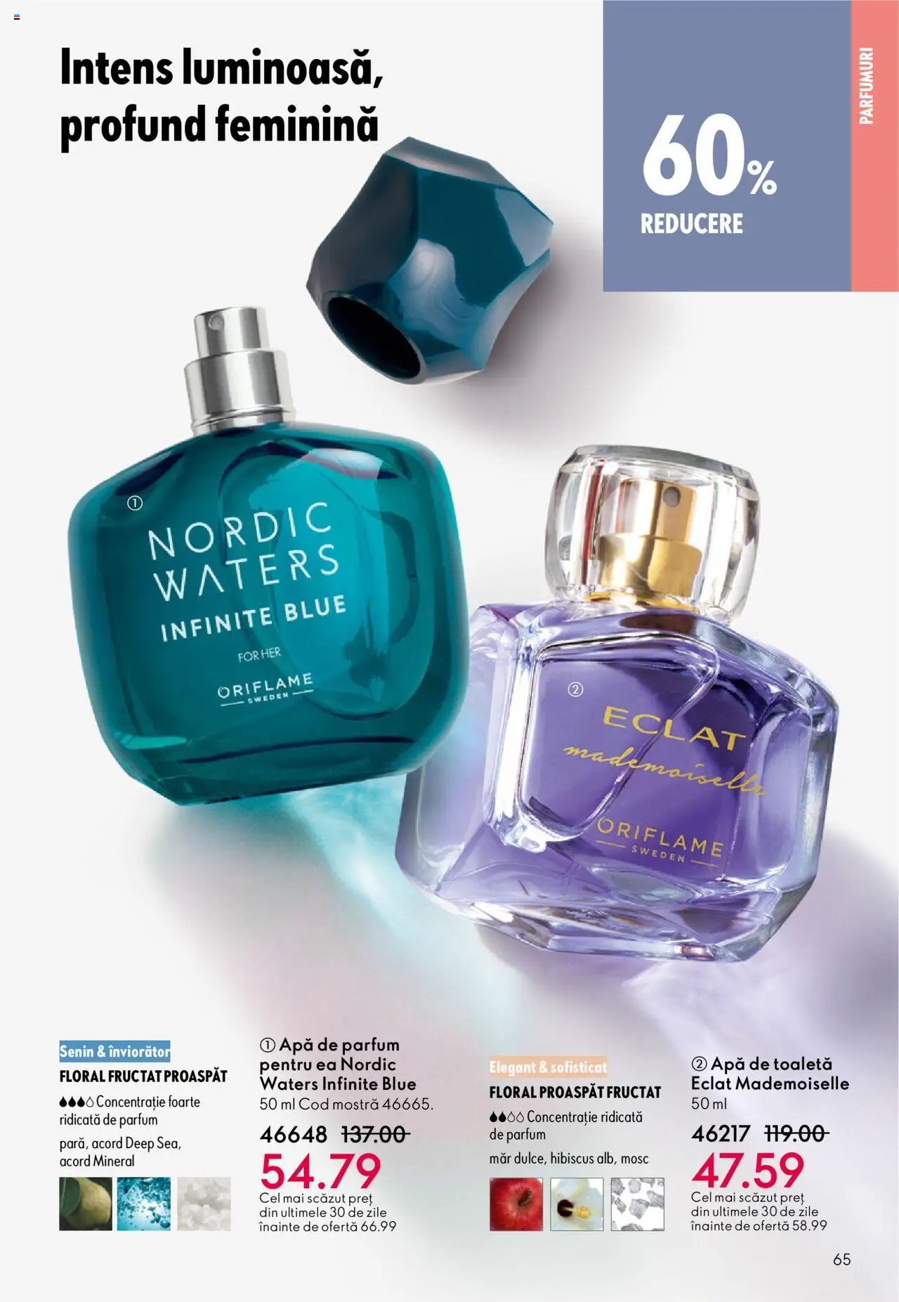 Catalog Oriflame 22 Octombrie - 10 Noiembrie 2025 | Pagina 65 | Produse: Apă de parfum, Parfum, Apă de toaletă, Apă