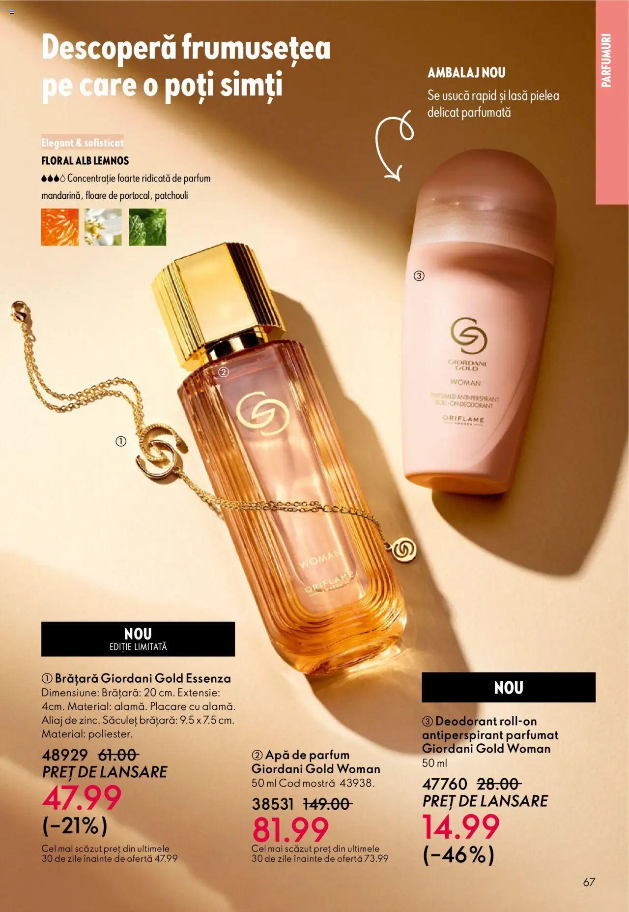 Catalog Oriflame 22 Octombrie - 10 Noiembrie 2025 | Pagina 67 | Produse: Apă de parfum, Parfum, Antiperspirant, Apă