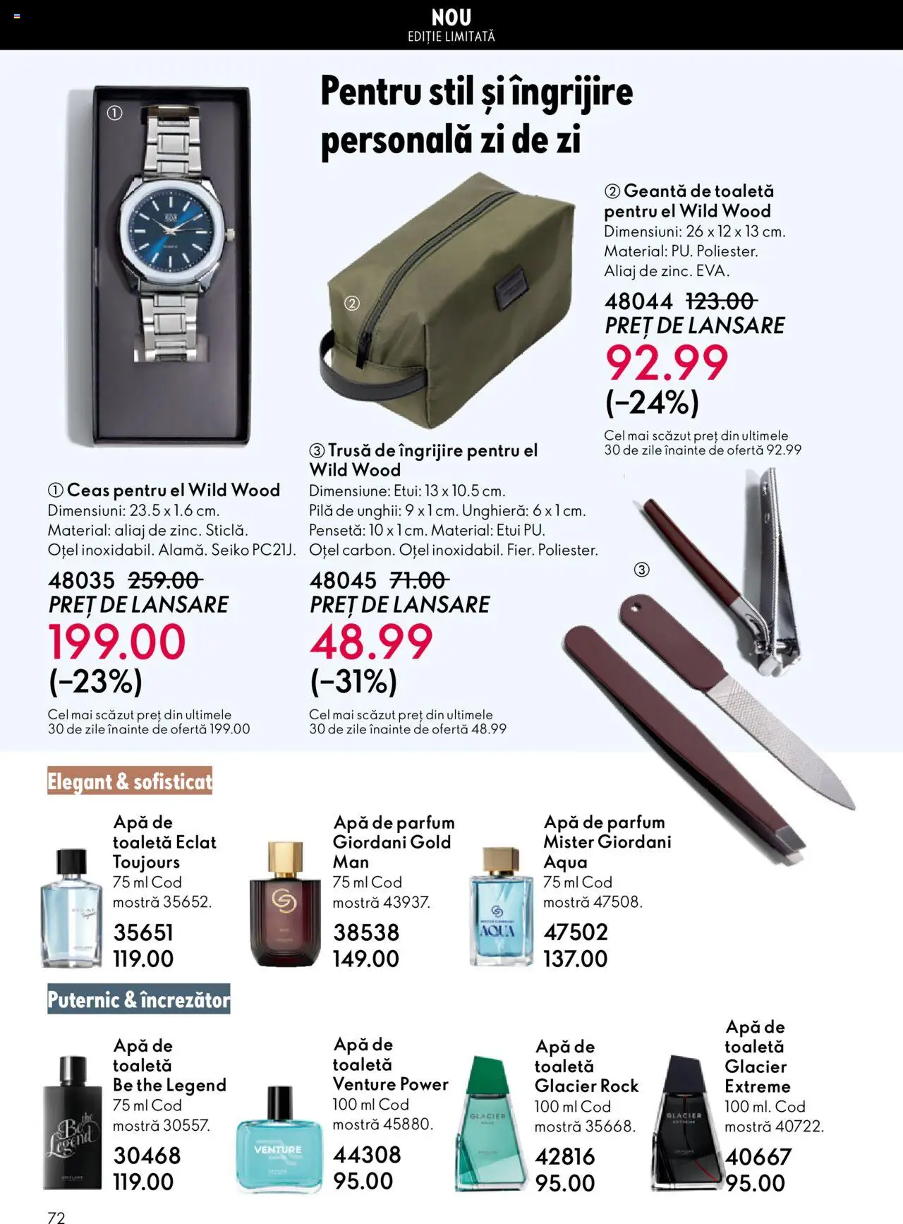 Catalog Oriflame 22 Octombrie - 10 Noiembrie 2025 | Pagina 72 | Produse: Ceas, Geantă, Toaletă, Apă de toaletă