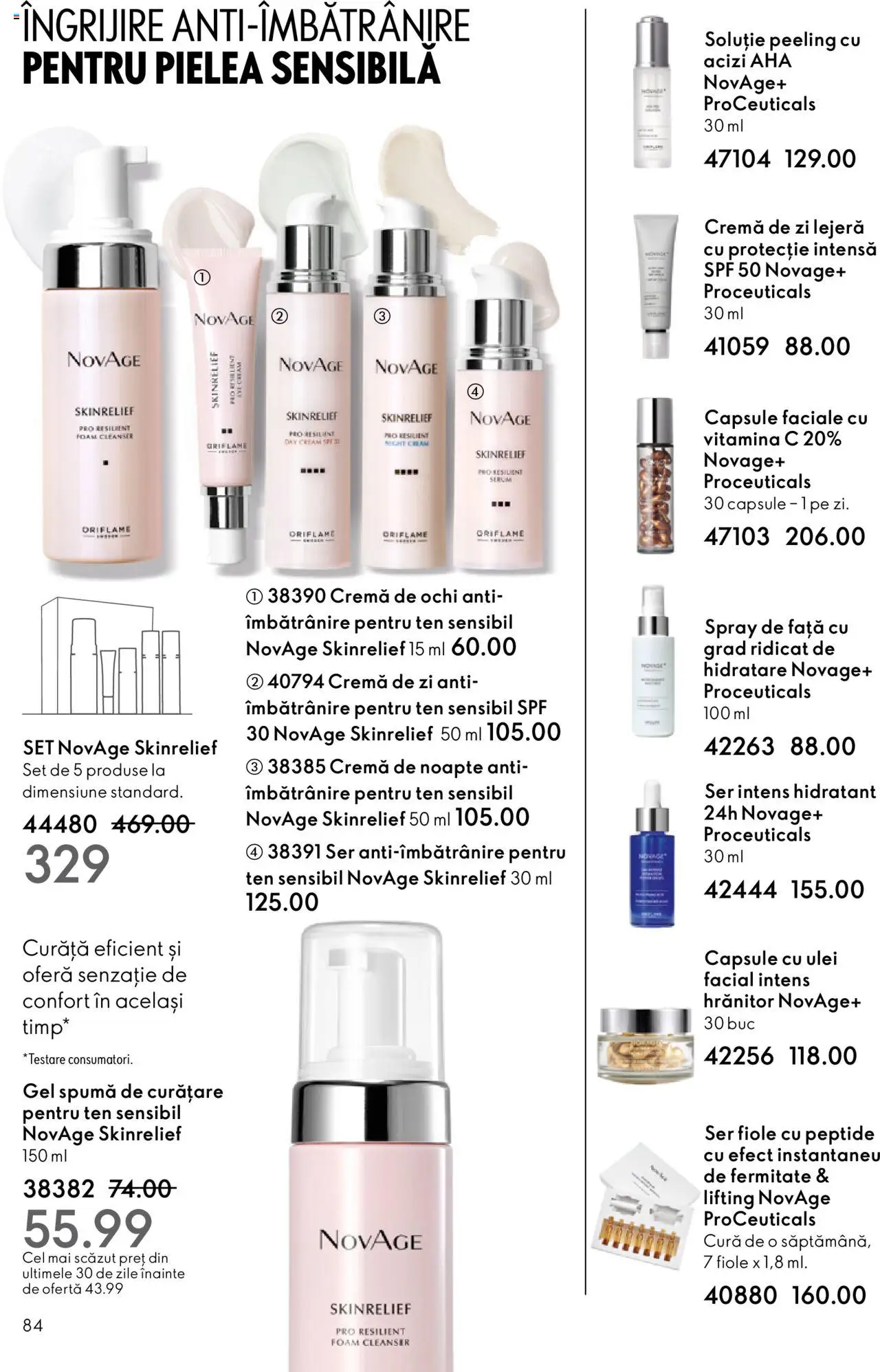Catalog Oriflame 22 Octombrie - 10 Noiembrie 2025 | Pagina 84 | Produse: Capsule cu ulei, Cremă de zi, Peeling, Ulei