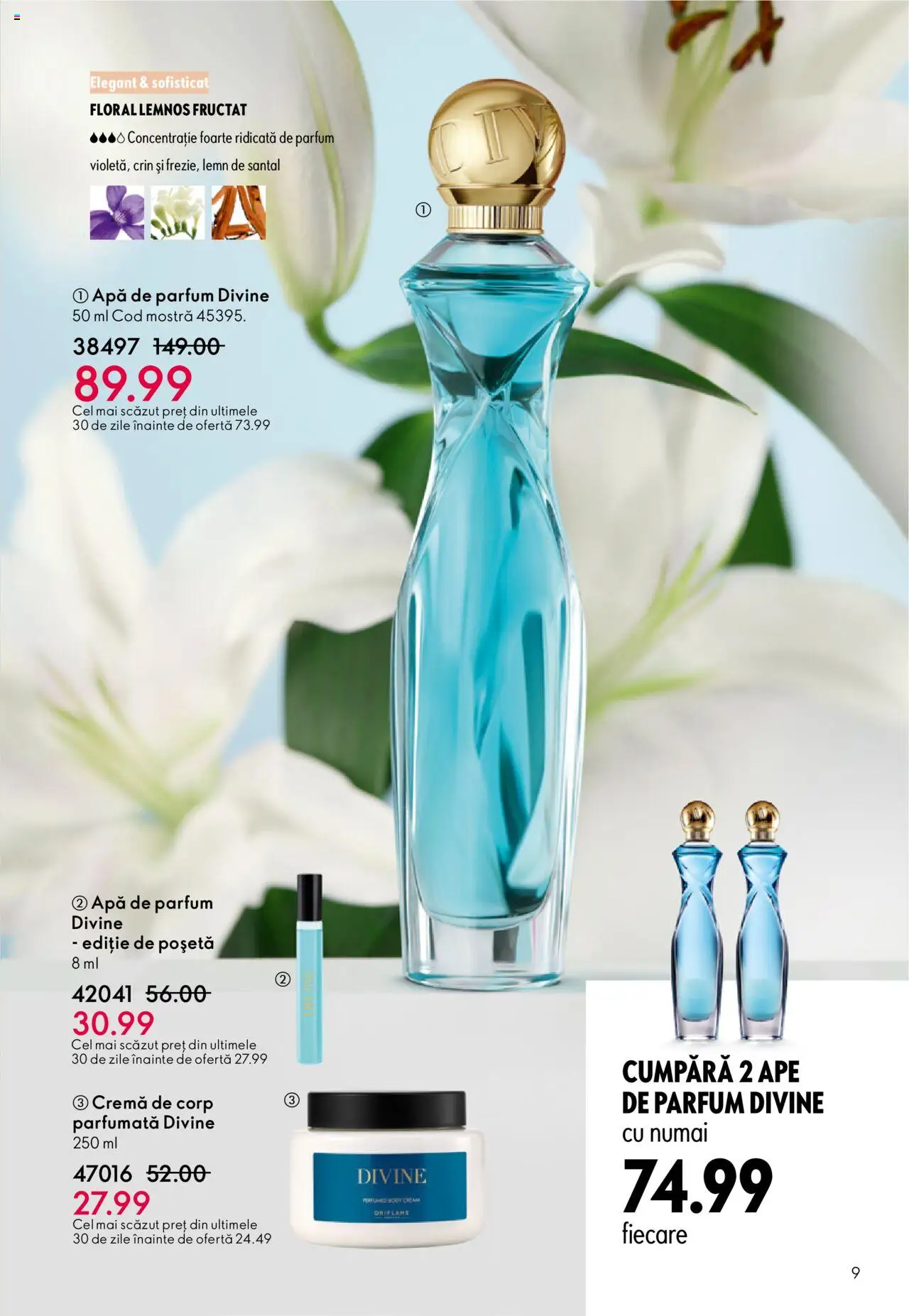 Catalog Oriflame 22 Octombrie - 10 Noiembrie 2025 | Pagina 9 | Produse: Apă de parfum, Parfum, Cremă de corp, Apă