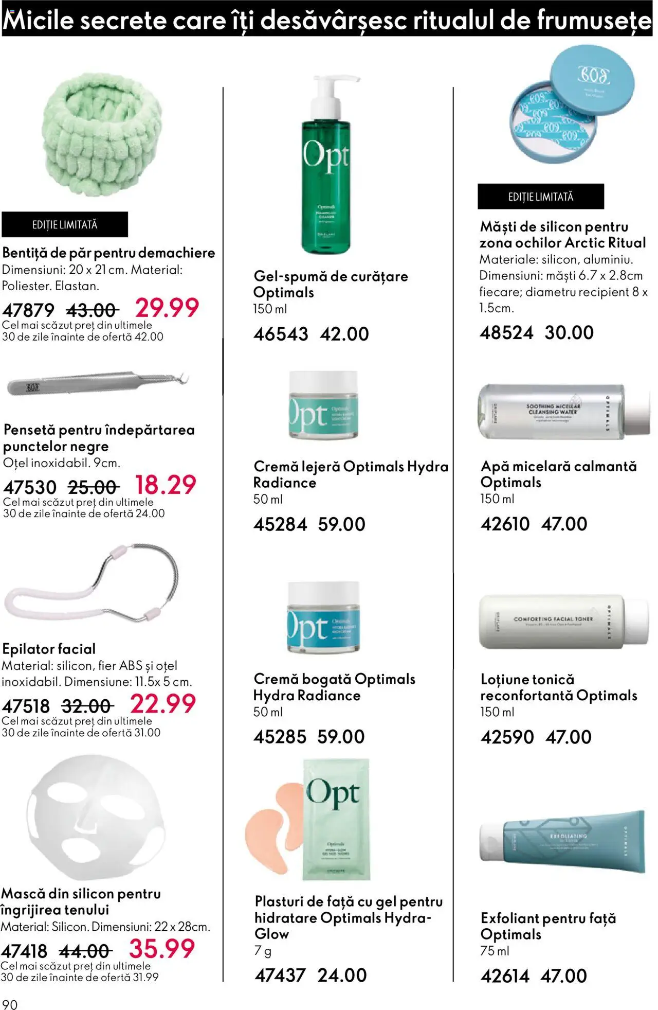 Catalog Oriflame 22 Octombrie - 10 Noiembrie 2025 | Pagina 90 | Produse: Plasturi, Loțiune tonică, Exfoliant, Cremă