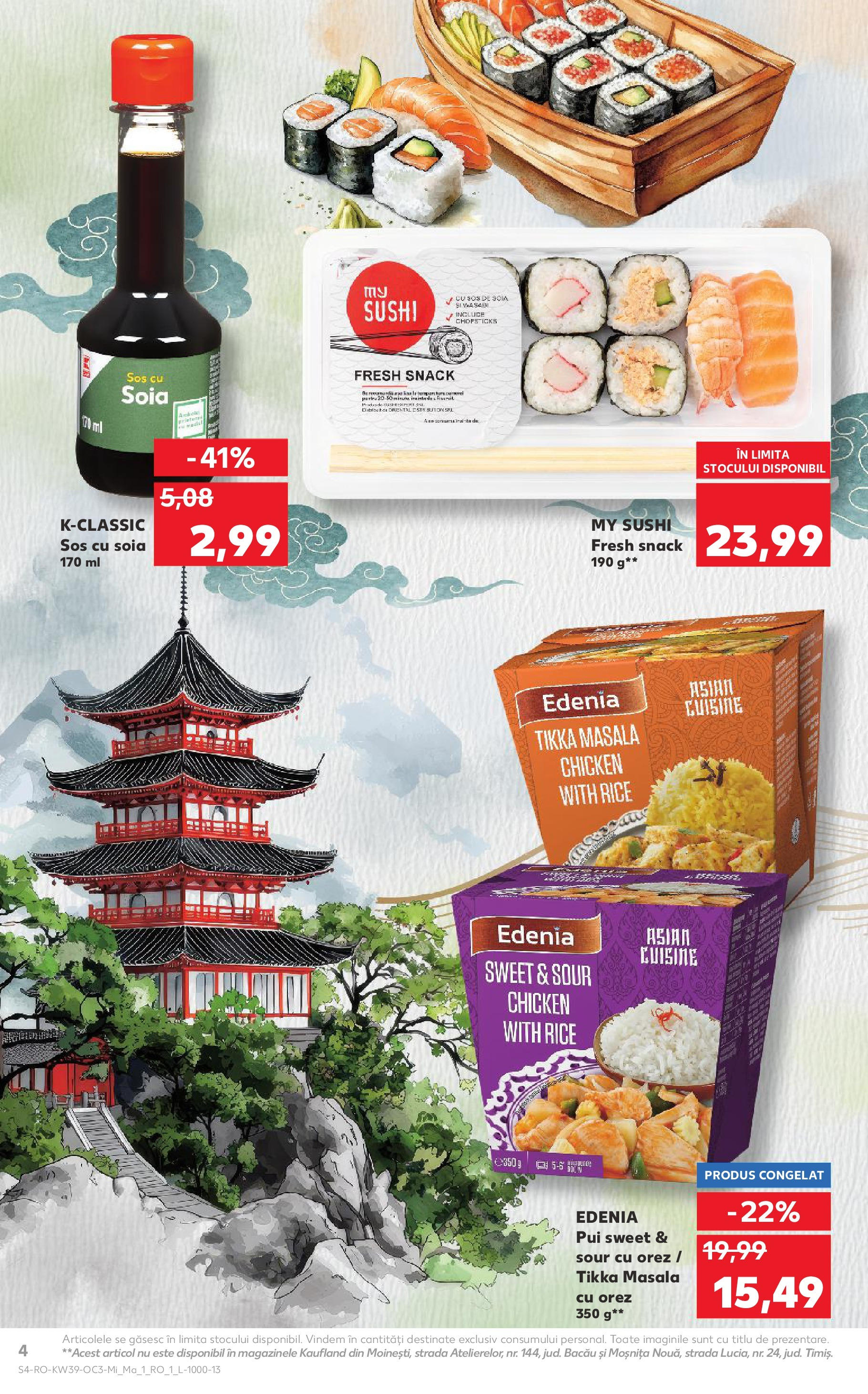 Catalog Kaufland 24 - 29 Septembrie 2025 | Pagina 4 | Produse: Hacıyatmaz Kedi Oyuncağı, Sushi, Orez, Sos