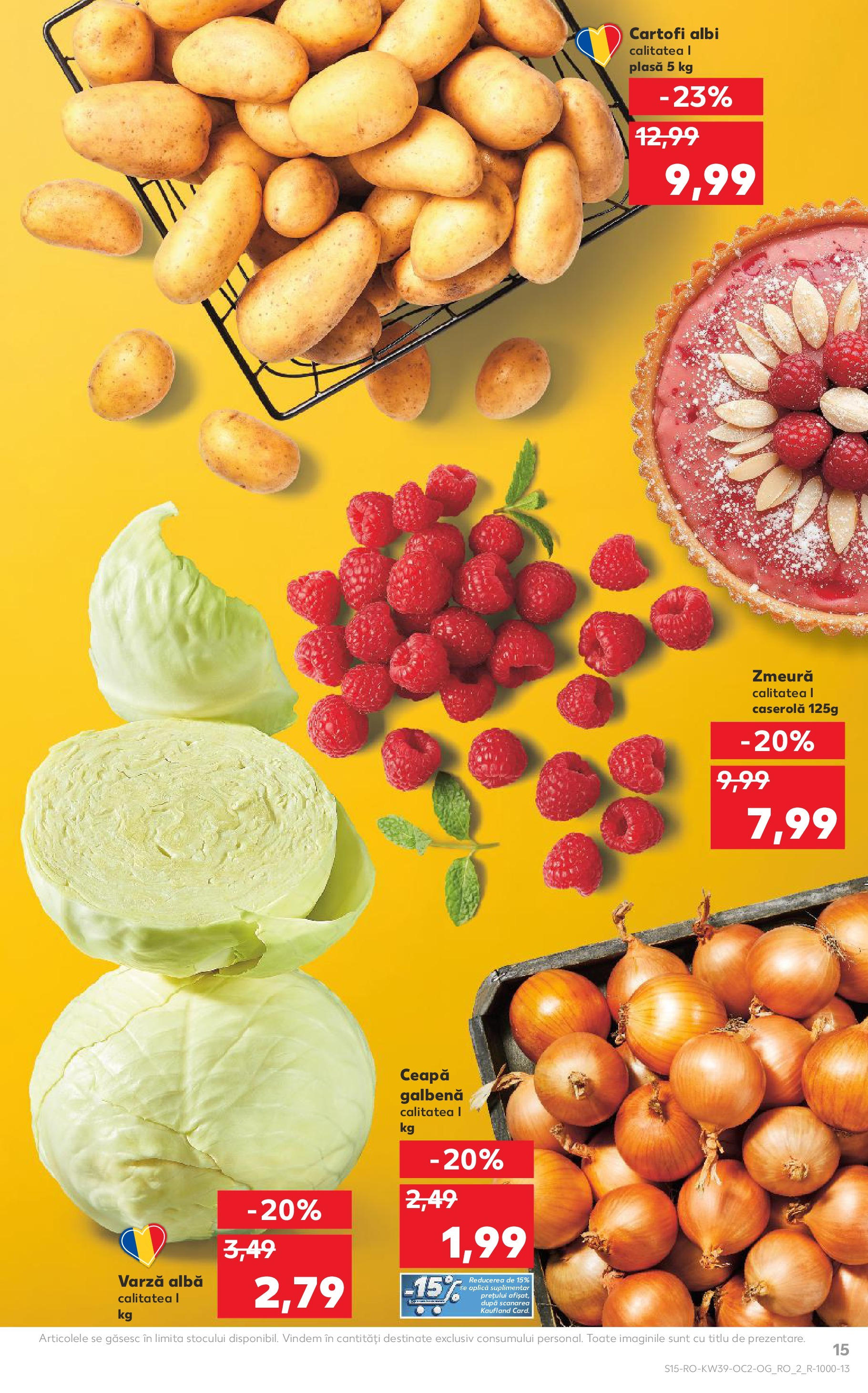 Catalog Kaufland 24 - 29 Septembrie 2025 | Pagina 15 | Produse: Varză, Zmeură, Cartofi, Ceapă