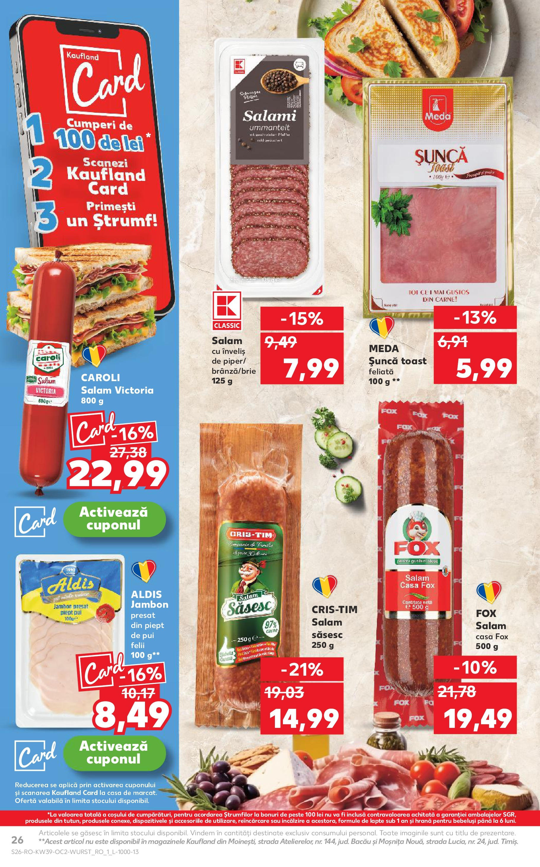 Catalog Kaufland 24 - 29 Septembrie 2025 | Pagina 26 | Produse: Lapte, Salam, Șuncă, Pește