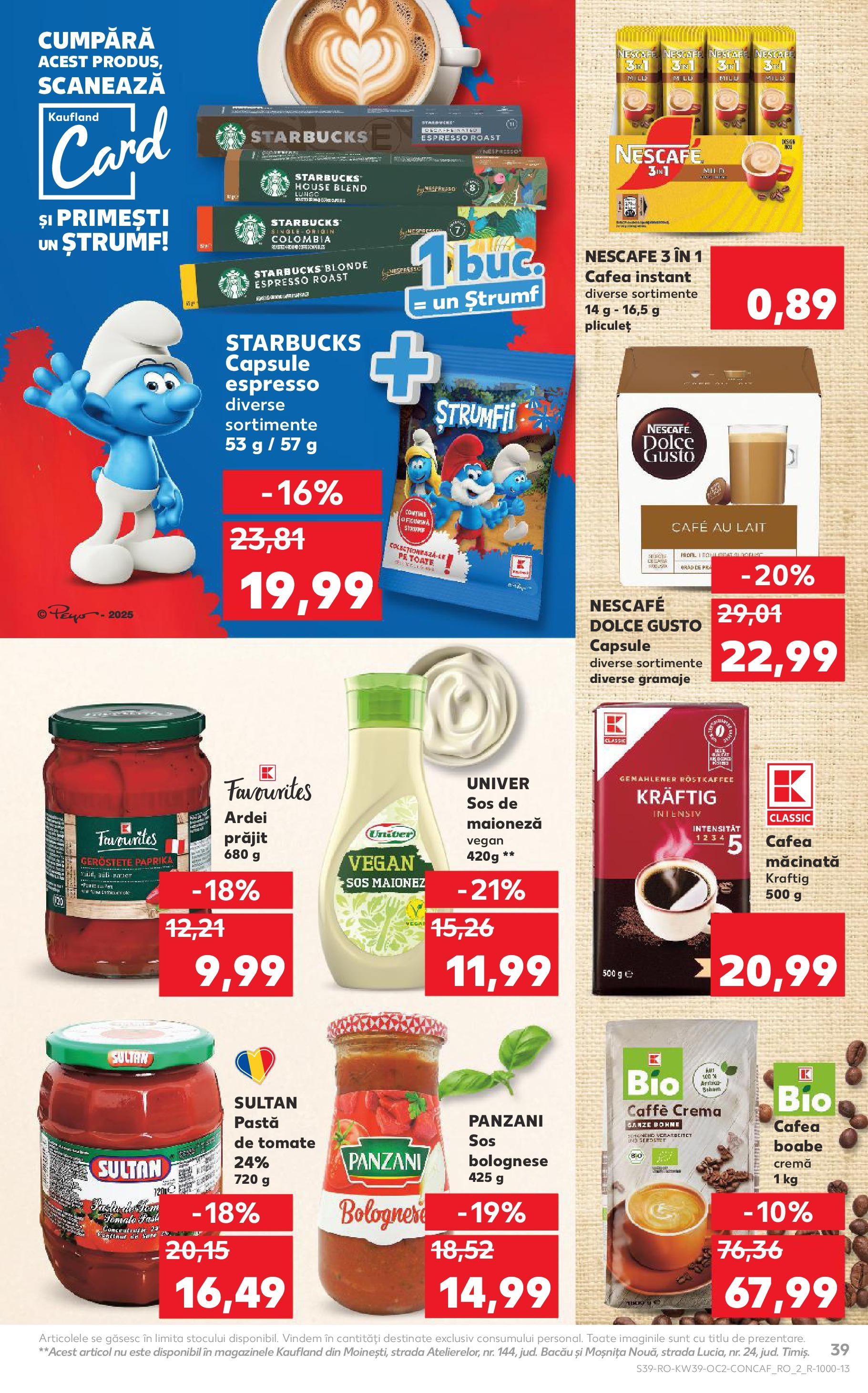Catalog Kaufland 24 - 29 Septembrie 2025 | Pagina 39 | Produse: Ardei, Cafea, Pastă de tomate, Sos