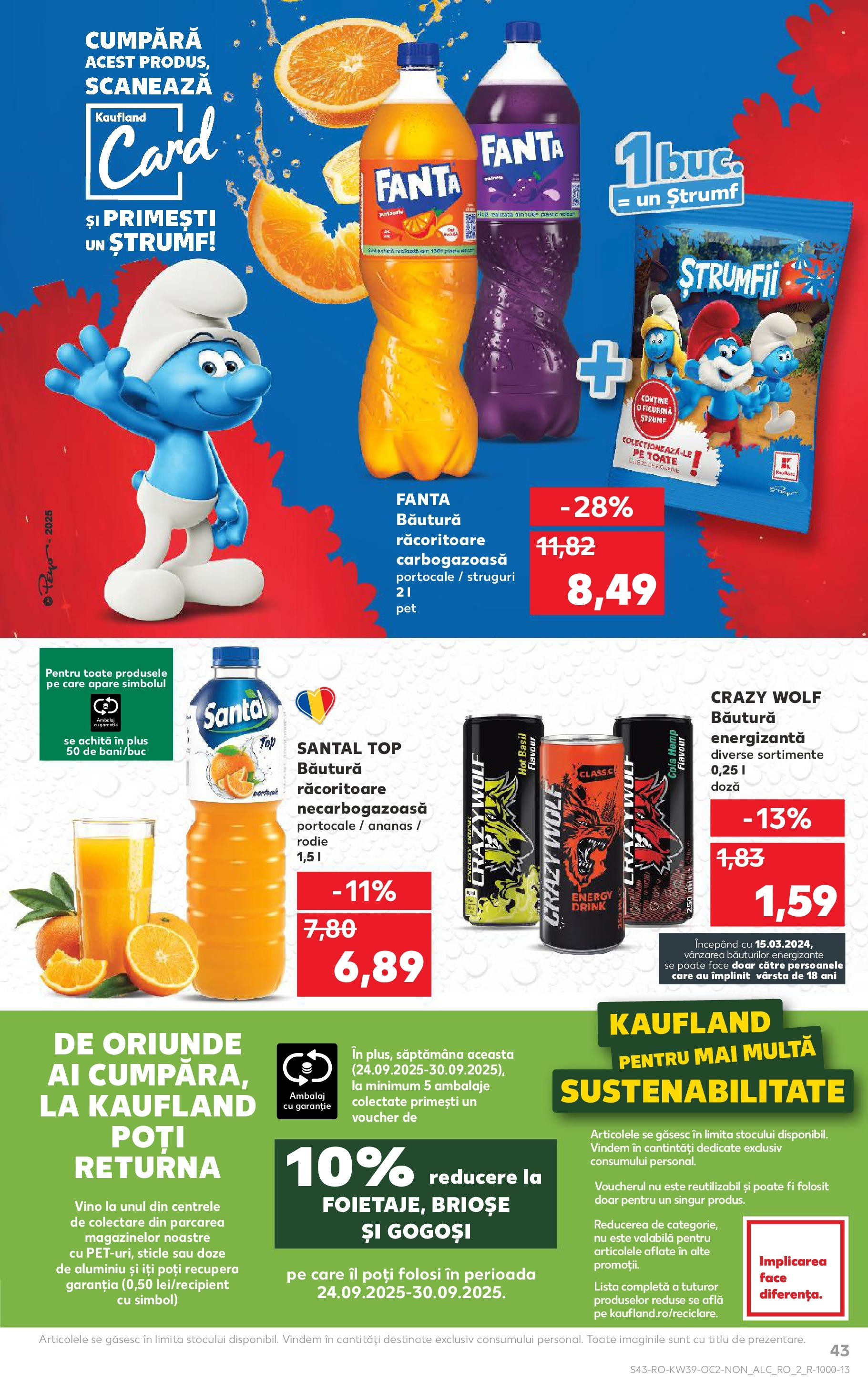 Catalog Kaufland 24 - 29 Septembrie 2025 | Pagina 43 | Produse: Amerikan servis, Băutură energizantă, Portocale, Gogoși