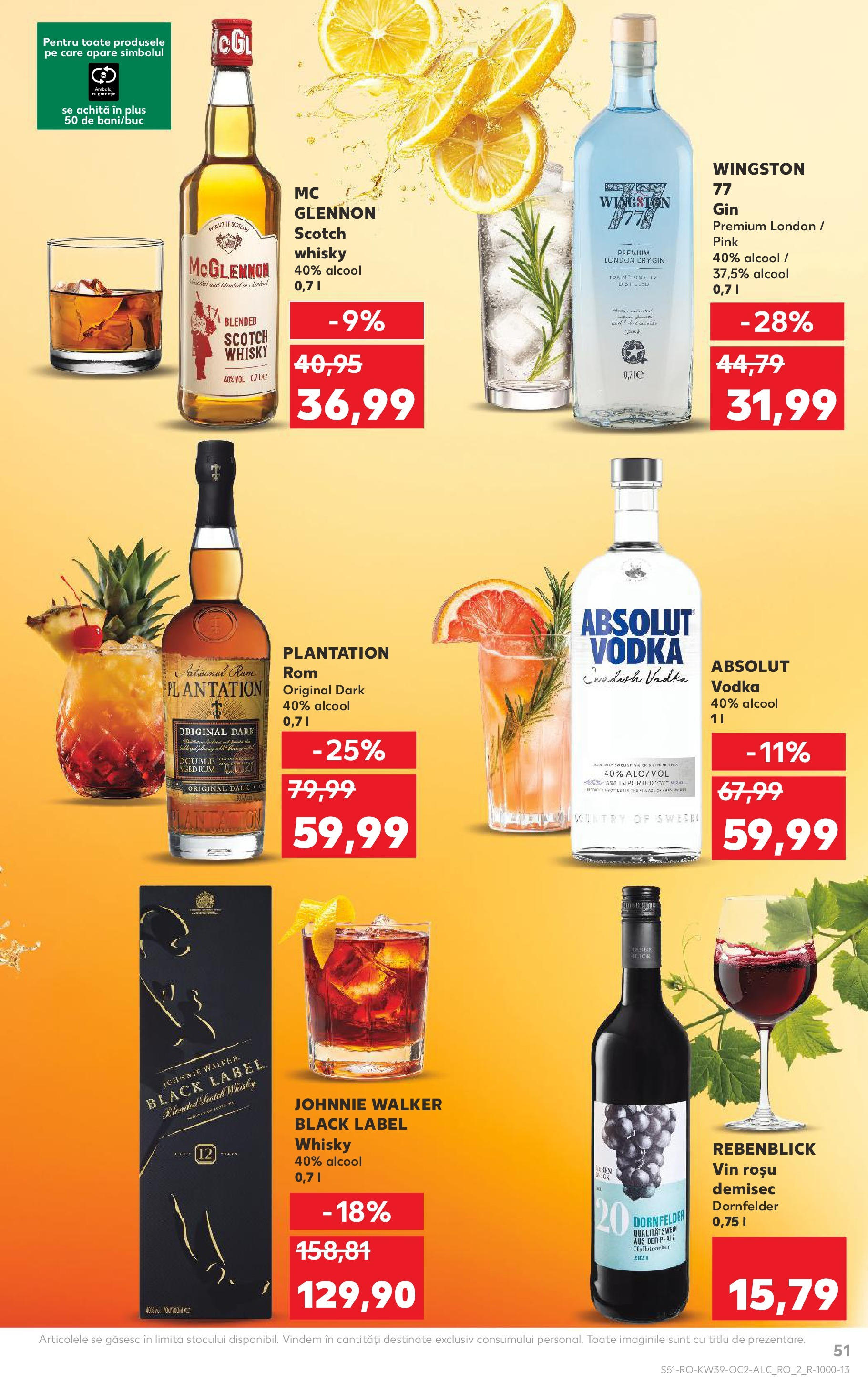 Catalog Kaufland 24 - 29 Septembrie 2025 | Pagina 51 | Produse: Vin, Rom, Gin, Vodka