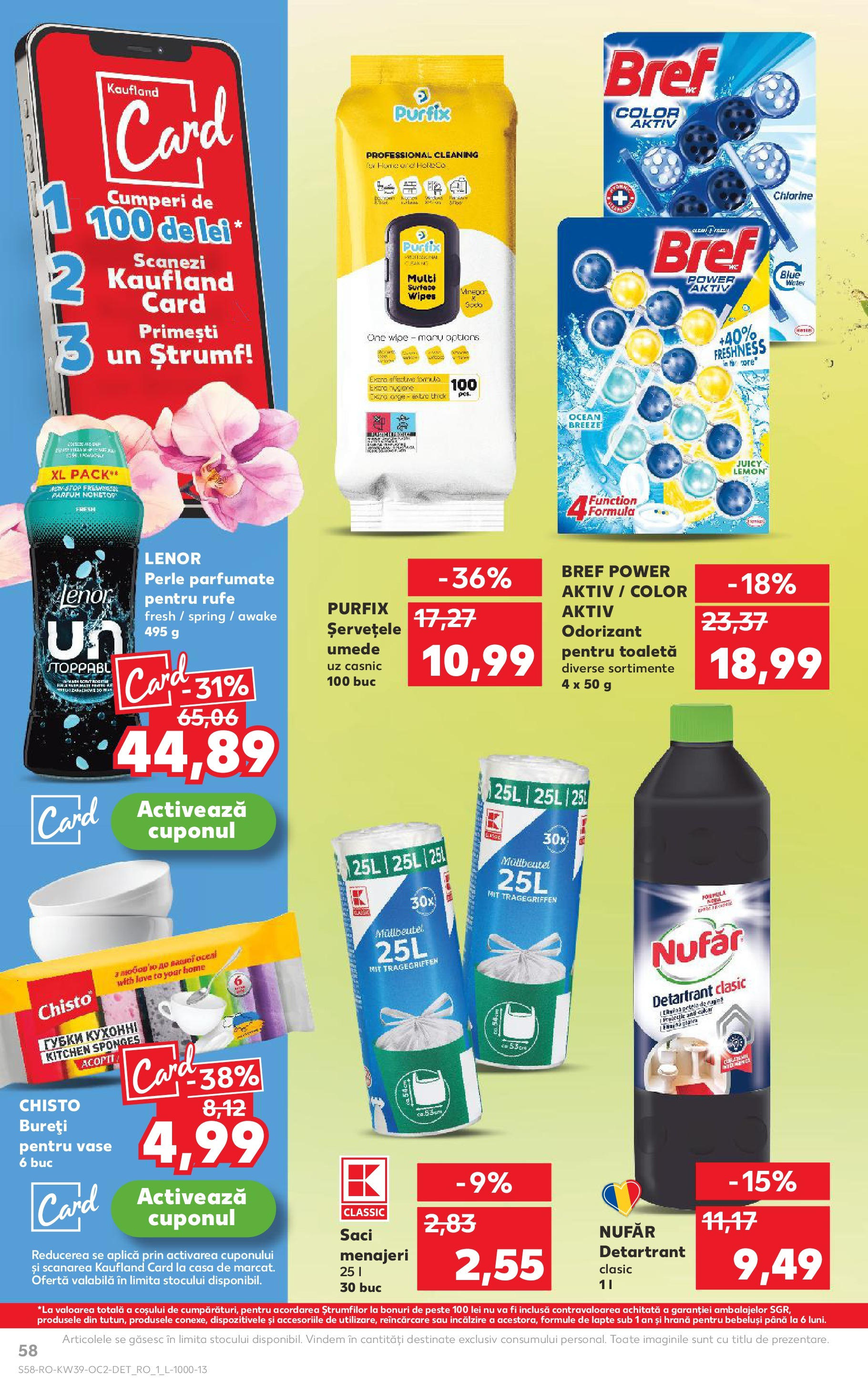 Catalog Kaufland 24 - 29 Septembrie 2025 | Pagina 58 | Produse: Akrilik boya, Saci menajeri, Toaletă, Lapte