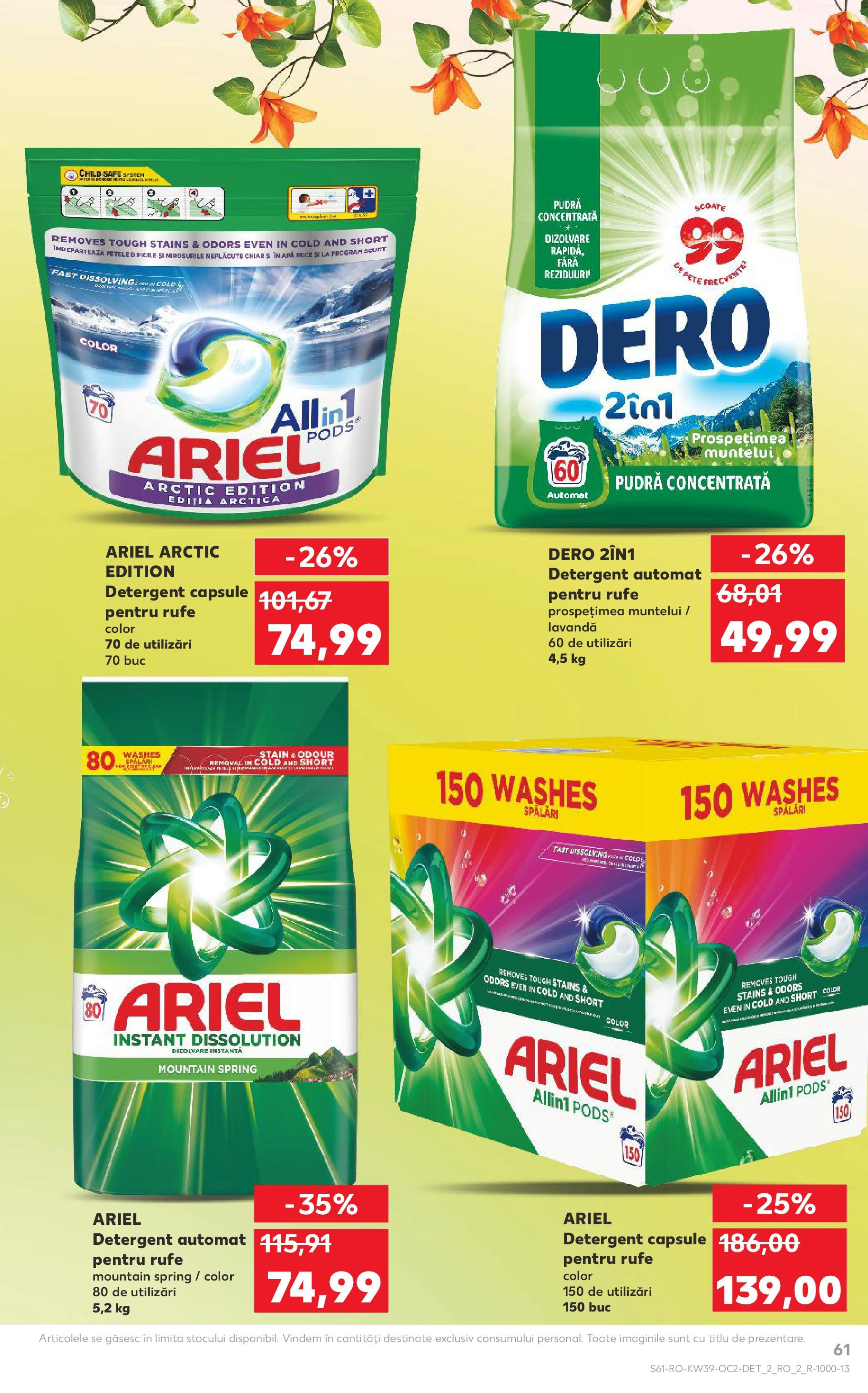 Catalog Kaufland 24 - 29 Septembrie 2025 | Pagina 61 | Produse: Kedi Ödül Oyuncakları, Pudră, Detergent, Apă