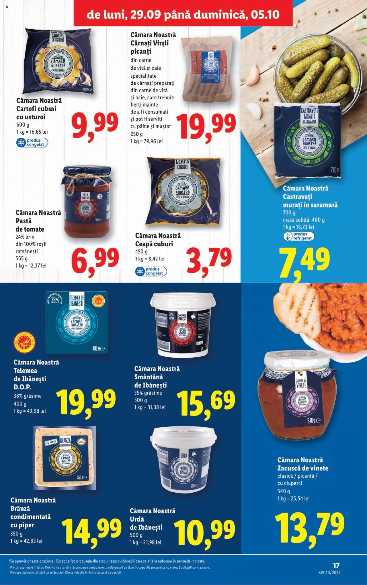 Catalog LIDL 29 Septembrie - 4 Octombrie 2025 | Pagina 17 | Produse: Masă, Piper, Cârnați, Usturoi