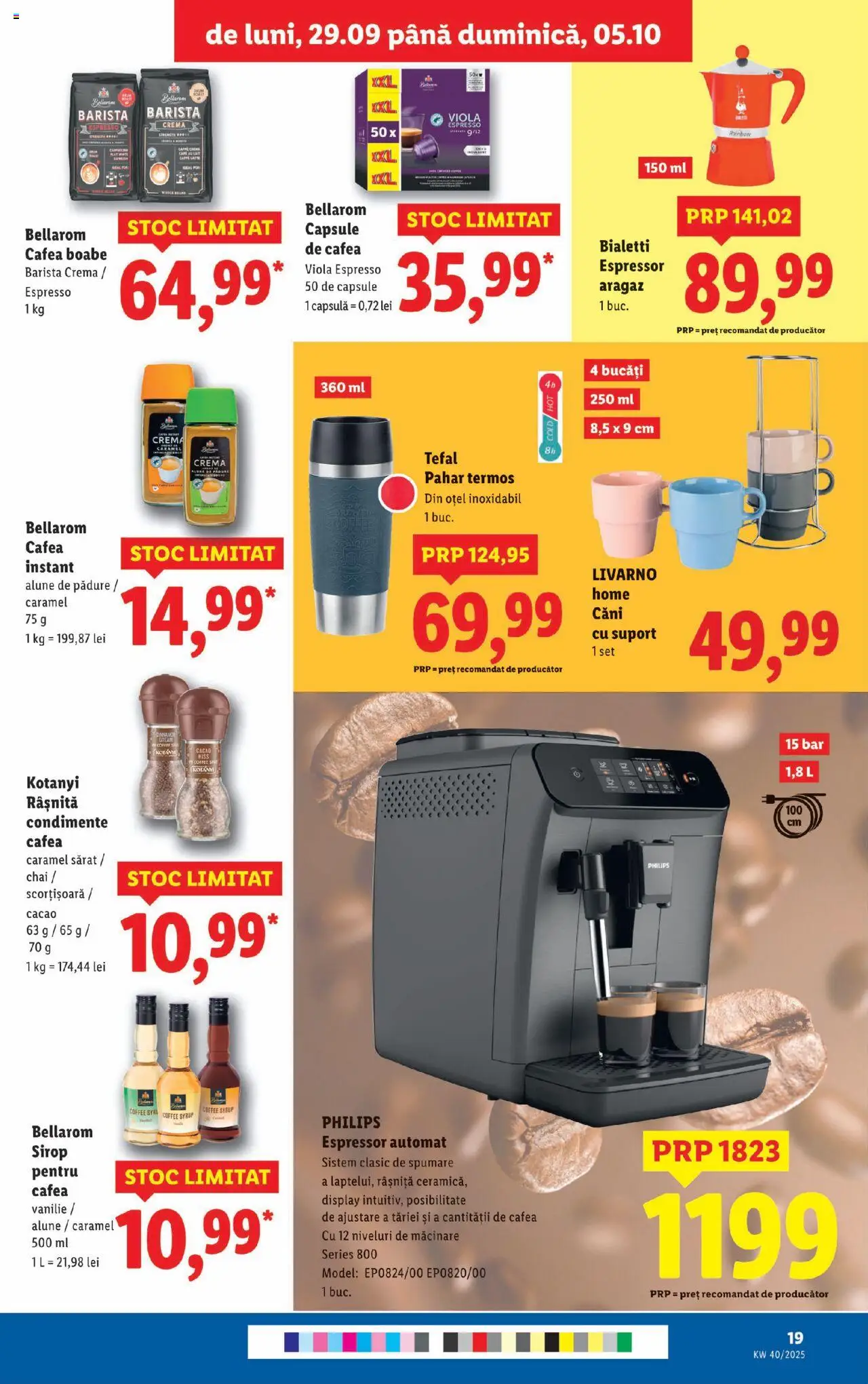 Catalog LIDL 29 Septembrie - 4 Octombrie 2025 | Pagina 19 | Produse: Espressor, Enginar, Alune, Condimente
