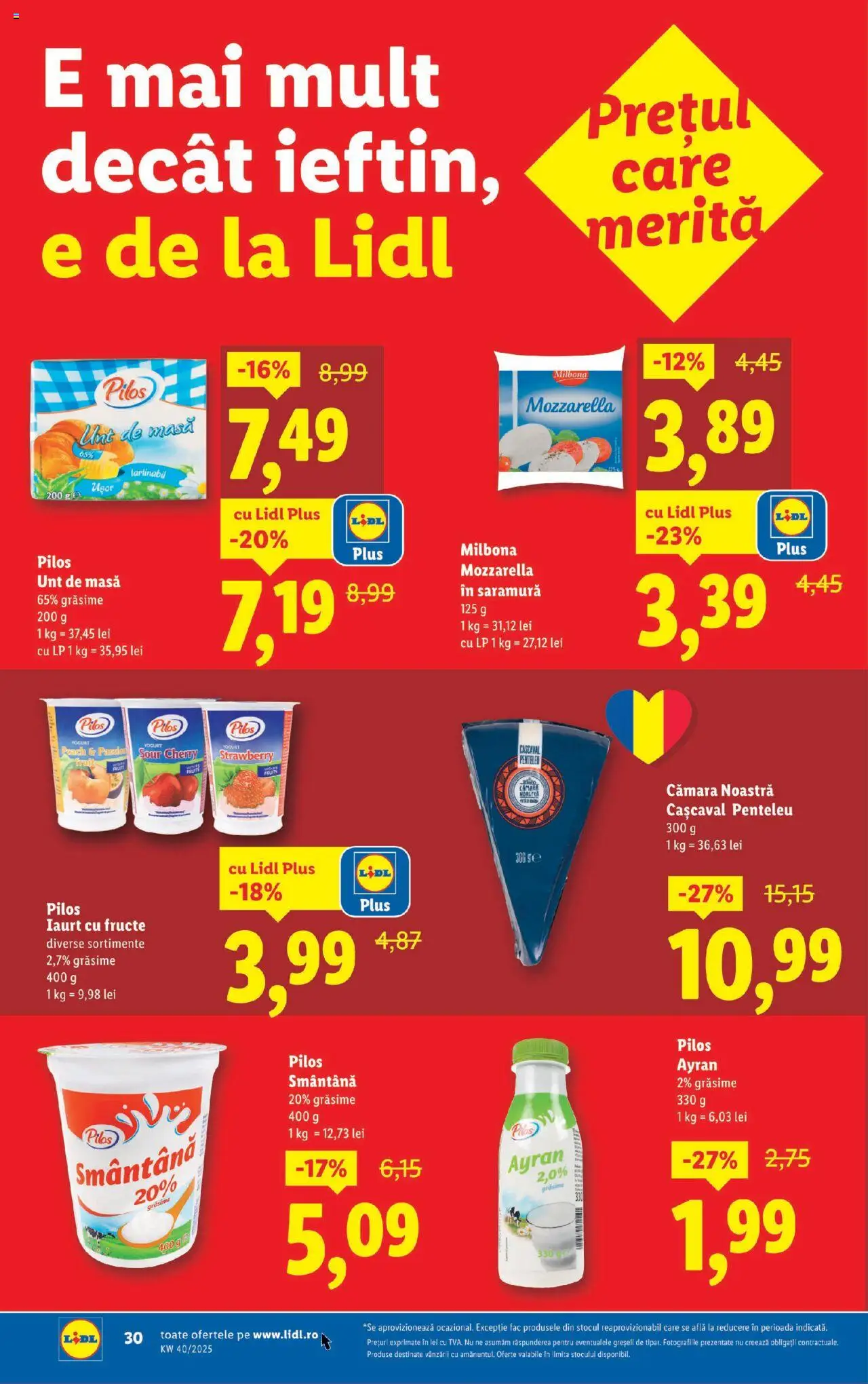 Catalog LIDL 29 Septembrie - 4 Octombrie 2025 | Pagina 30 | Produse: Toplar, Cașcaval, Mozzarella, Fructe