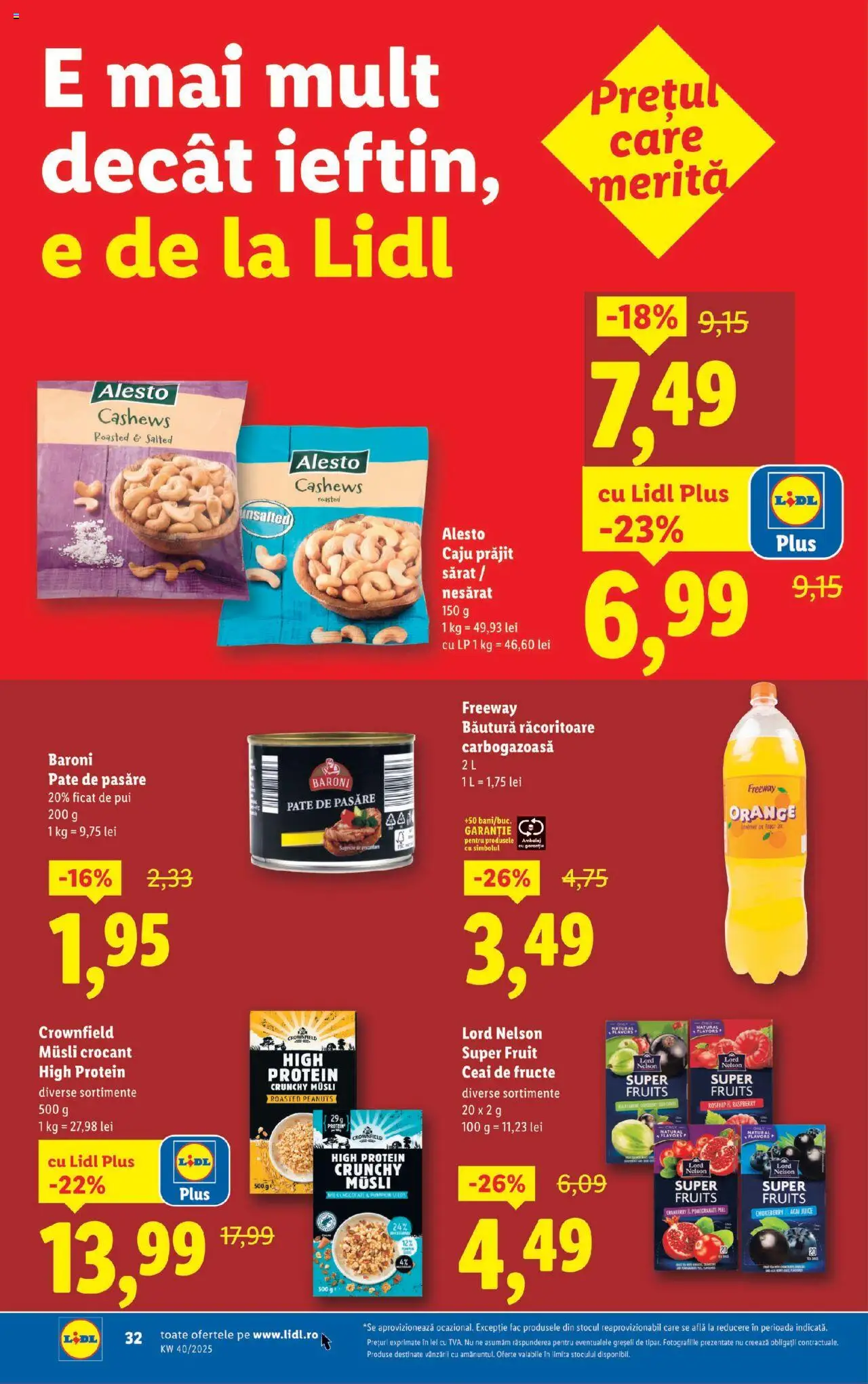 Catalog LIDL 29 Septembrie - 4 Octombrie 2025 | Pagina 32 | Produse: Pate, Cam suyu, Caju, Fructe