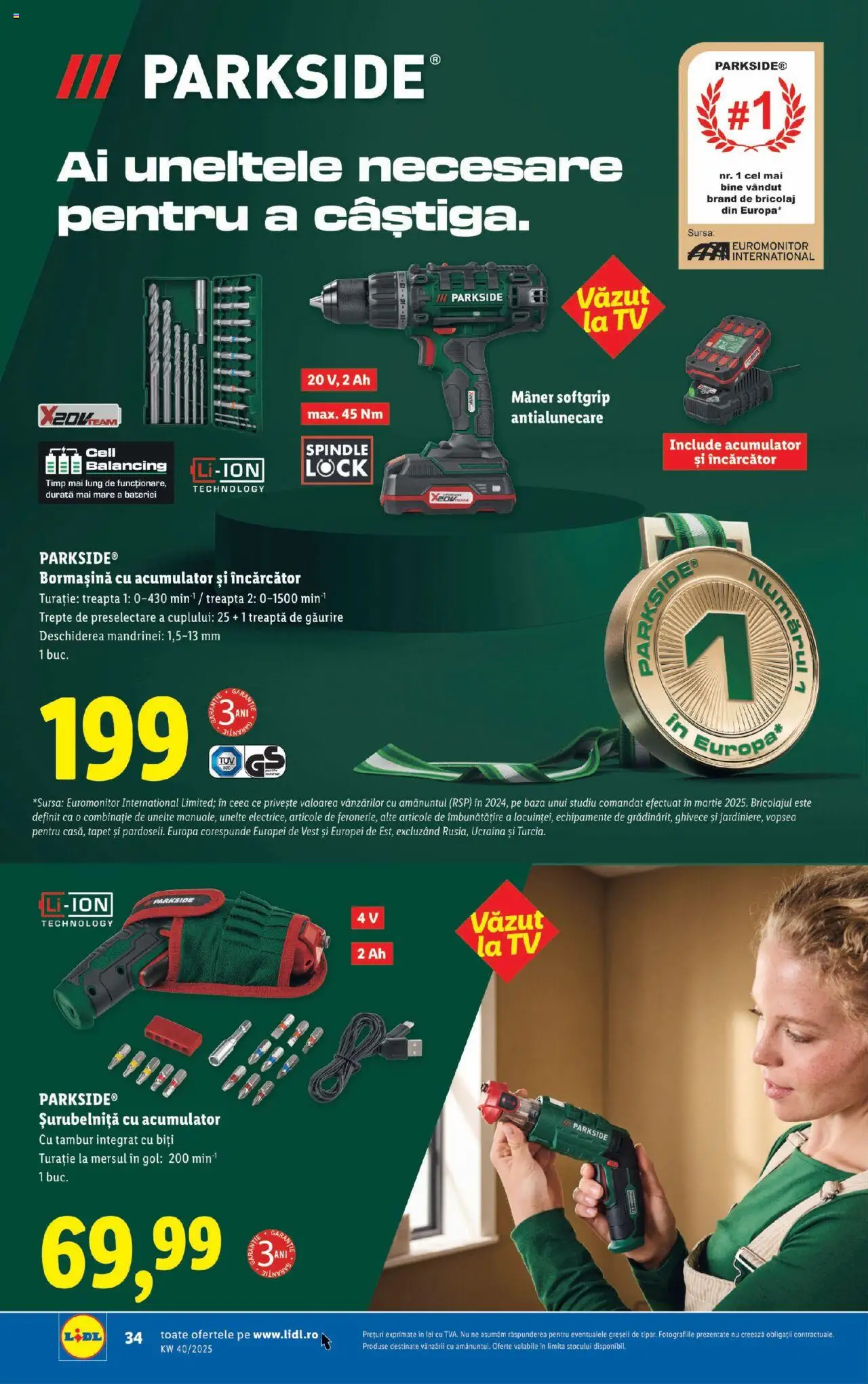 Catalog LIDL 29 Septembrie - 4 Octombrie 2025 | Pagina 34 | Produse: Încărcător, Vopsea, Mâner, Tapet