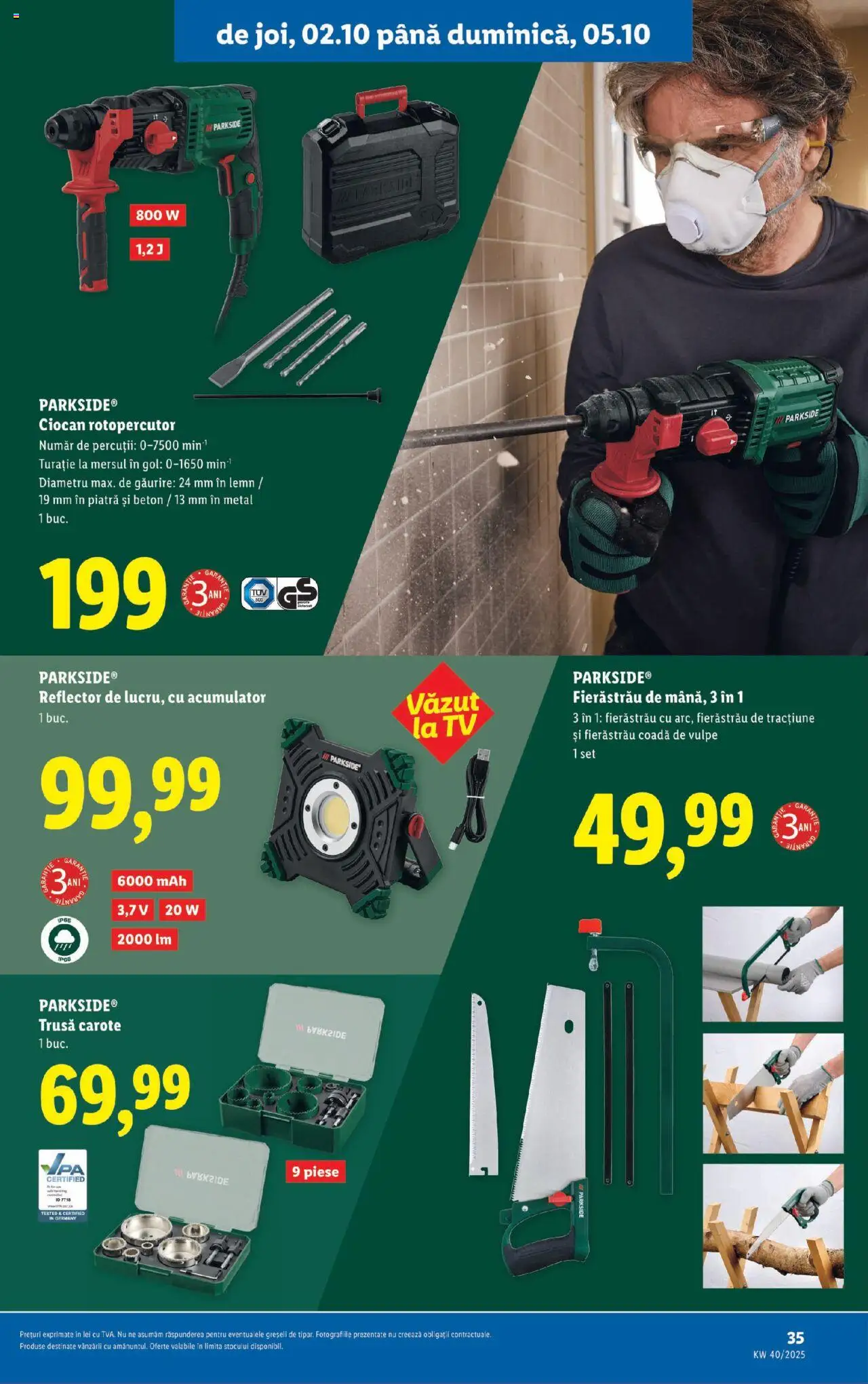 Catalog LIDL 29 Septembrie - 4 Octombrie 2025 | Pagina 35 | Produse: Ciocan rotopercutor