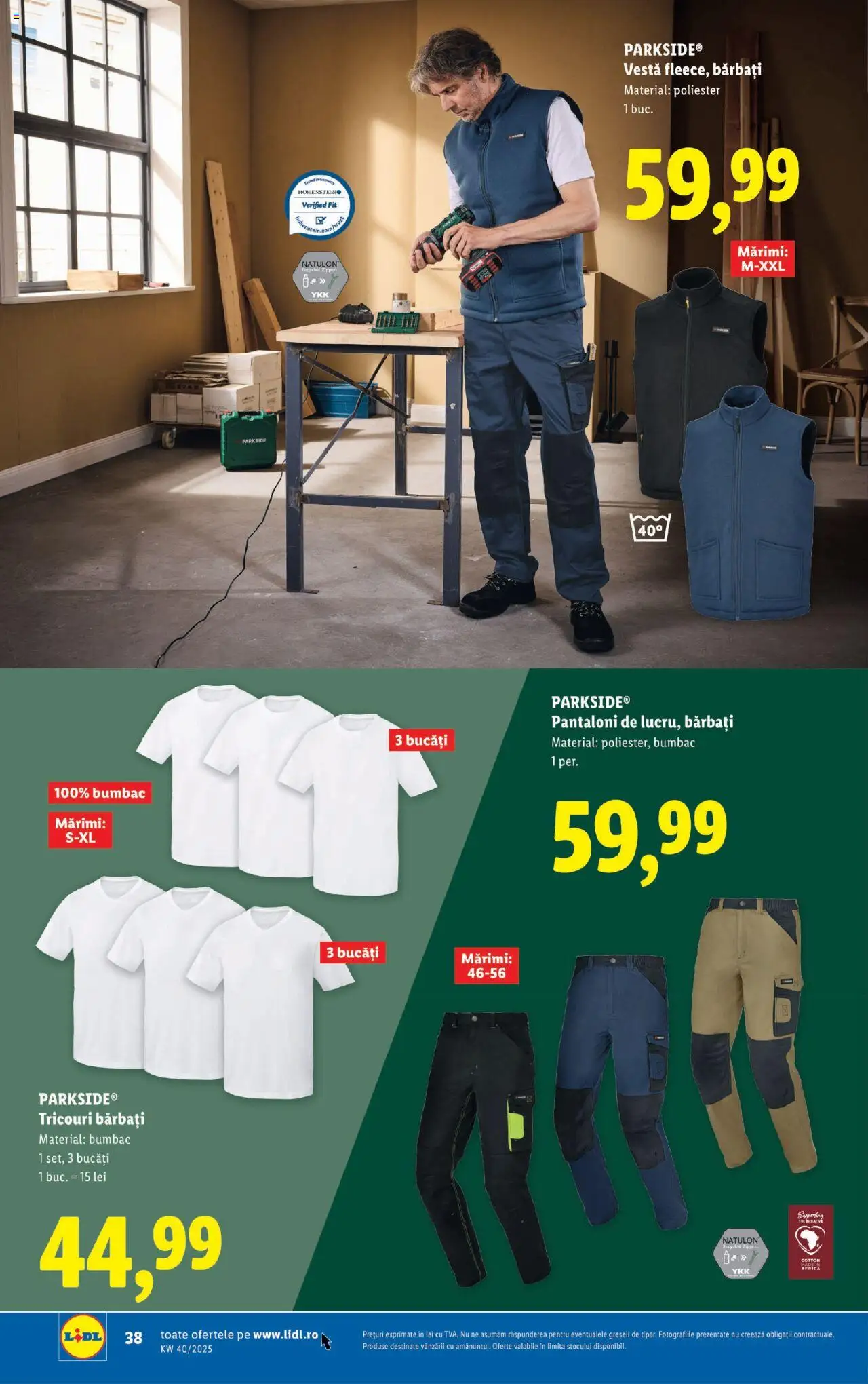 Catalog LIDL 29 Septembrie - 4 Octombrie 2025 | Pagina 38 | Produse: Vestă, Pantaloni
